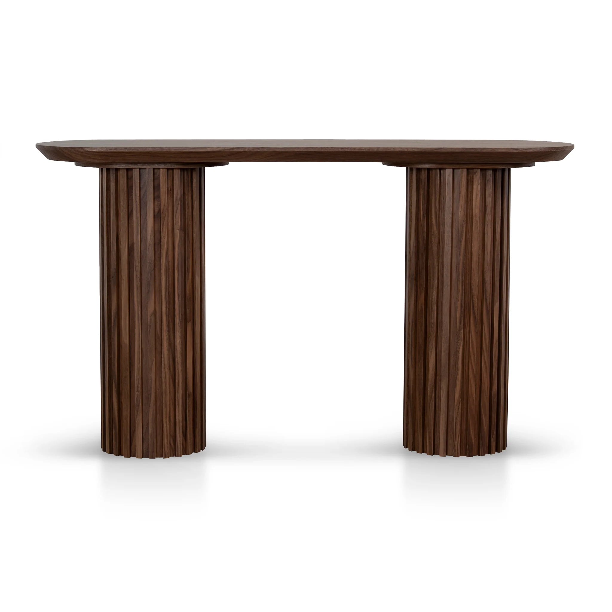 Showcasing Ligutala 1.4m Console Table - Walnut DT12280-CN Console Table by Calibre Furniturs