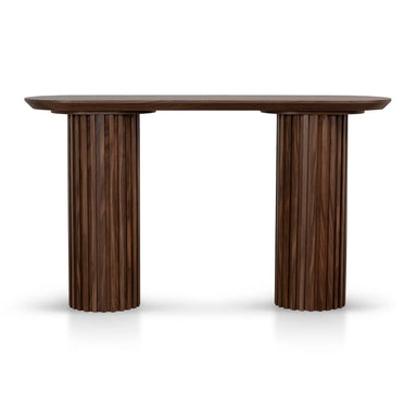 Showcasing Ligutala 1.4m Console Table - Walnut DT12280-CN Console Table by Calibre Furniturs