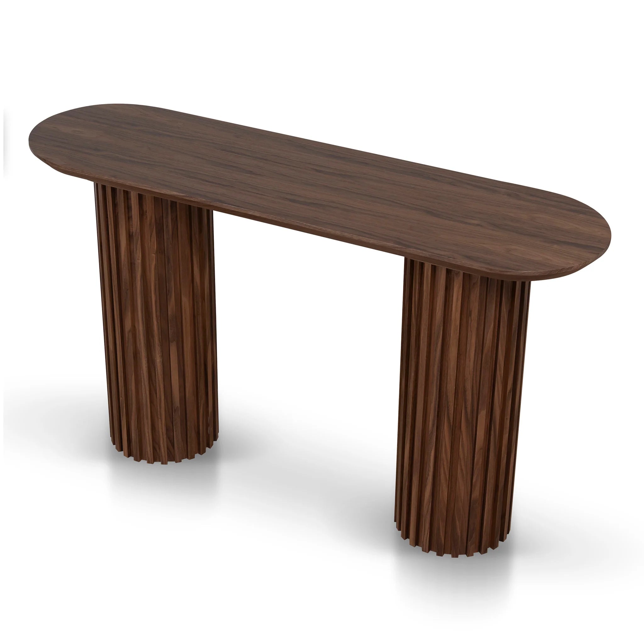 Showcasing Ligutala 1.4m Console Table - Walnut DT12280-CN Console Table by Calibre Furniturs