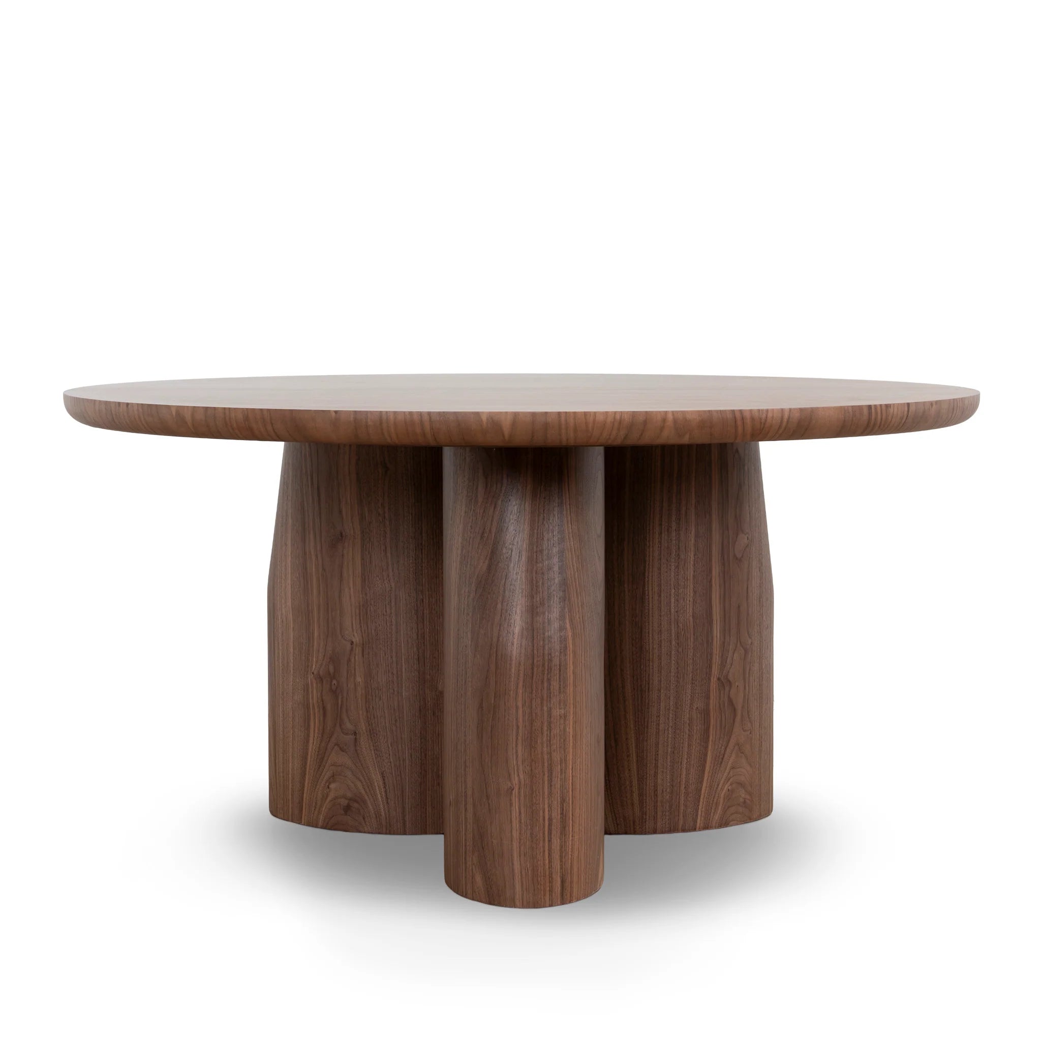Showcasing Nirina 1.5m Round Dining Table - Walnut DT12283-CN Dining Table by Calibre Furniturs