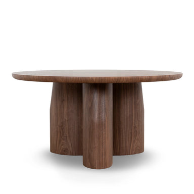 Showcasing Nirina 1.5m Round Dining Table - Walnut DT12283-CN Dining Table by Calibre Furniturs
