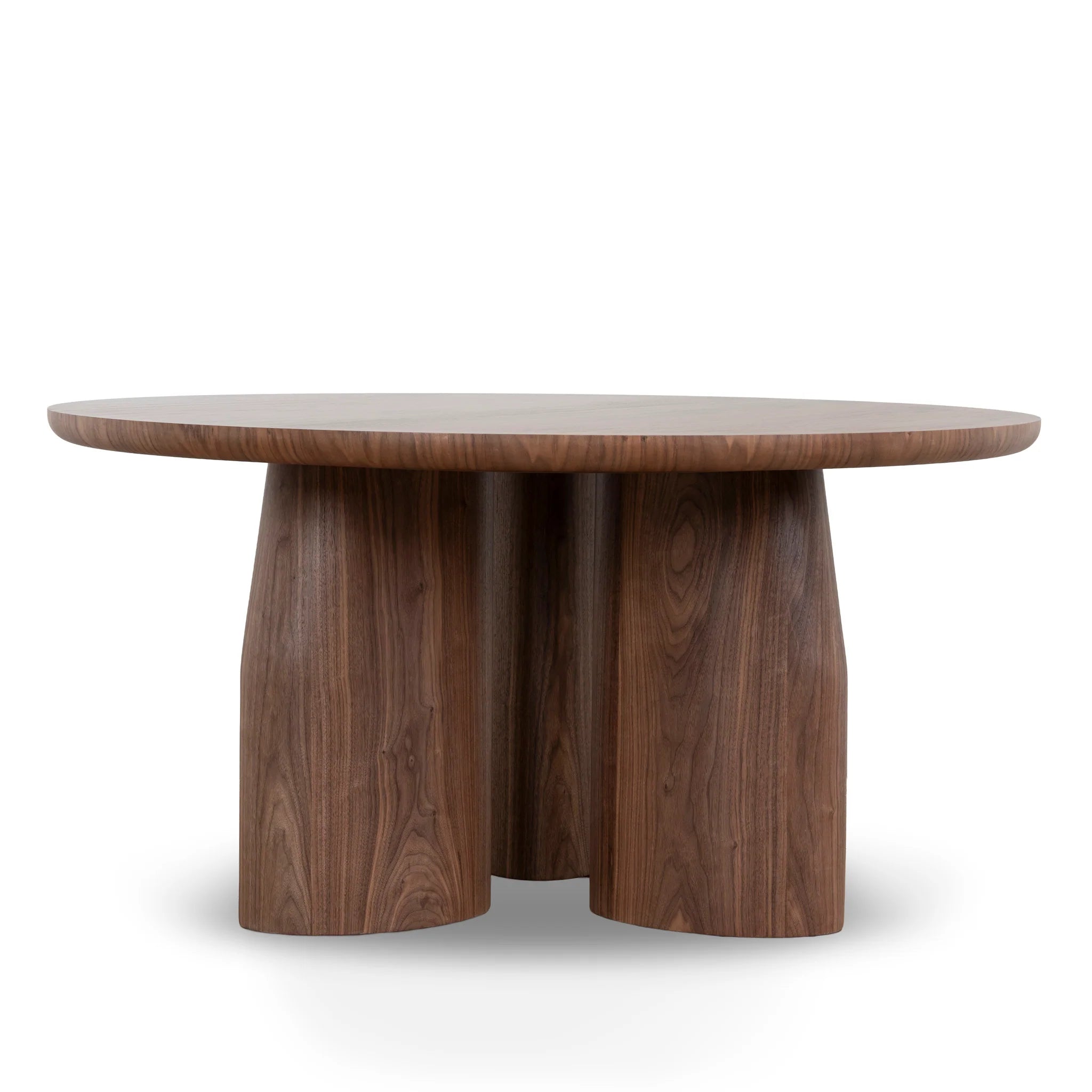 Showcasing Nirina 1.5m Round Dining Table - Walnut DT12283-CN Dining Table by Calibre Furniturs