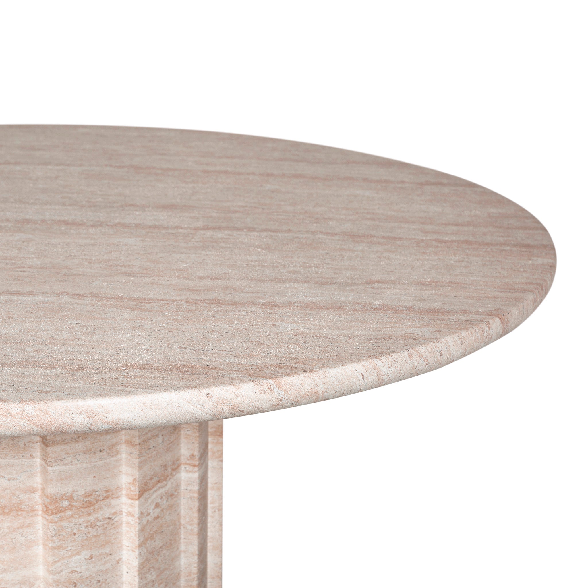 1.3m Round Concrete Dining Table - Light Travertine Look