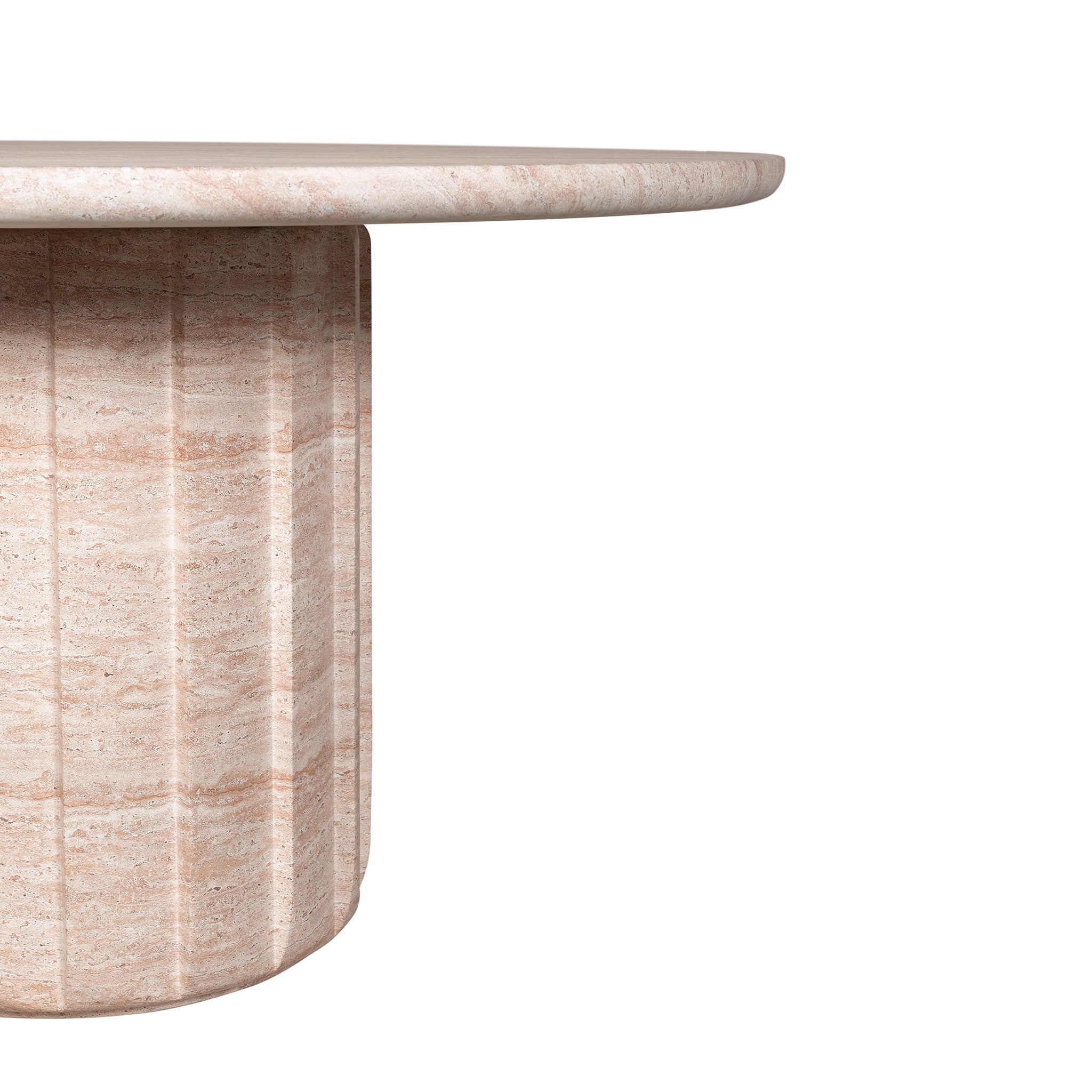 1.3m Round Concrete Dining Table - Light Travertine Look
