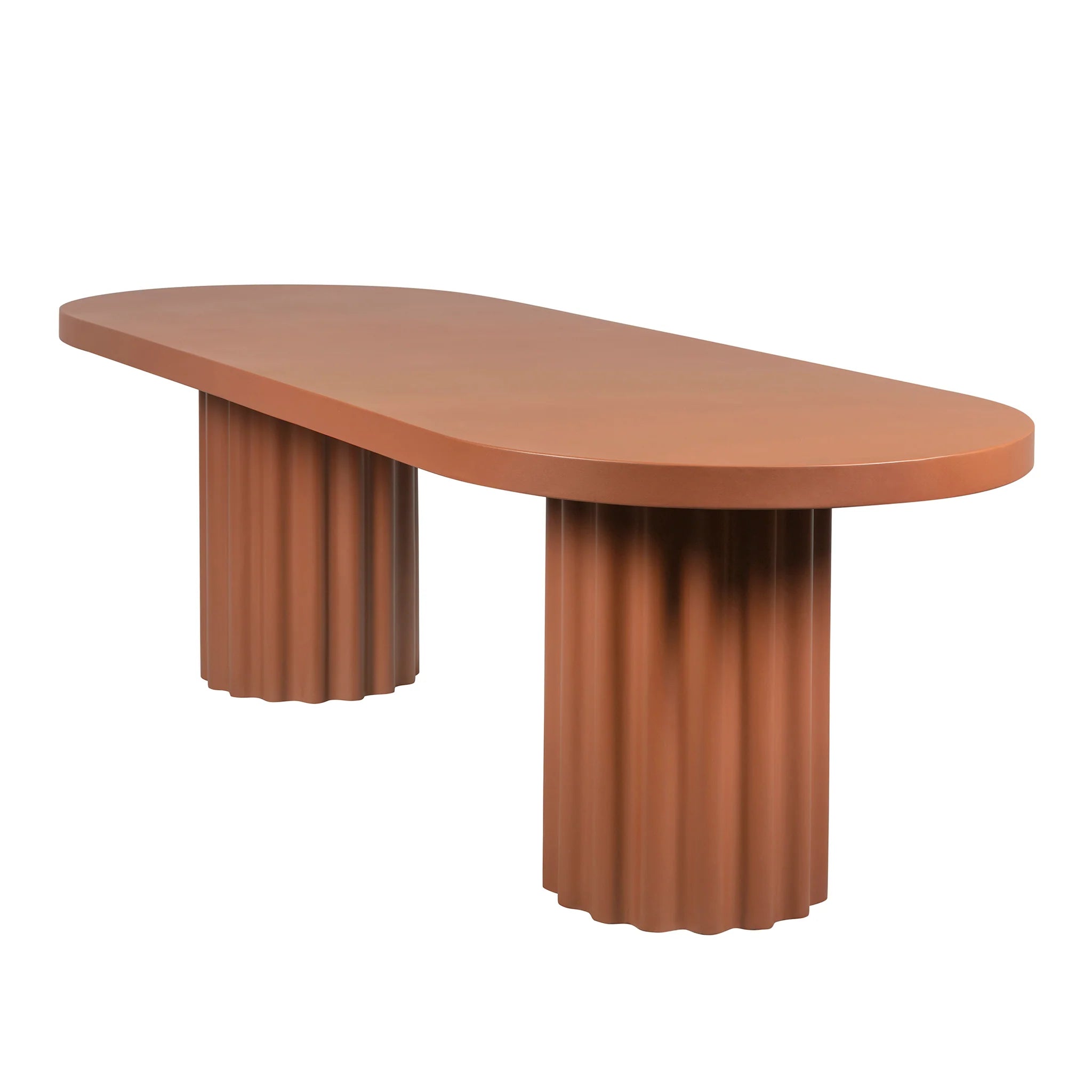 Remoria 2.4m Concrete Dining Table - Terracotta