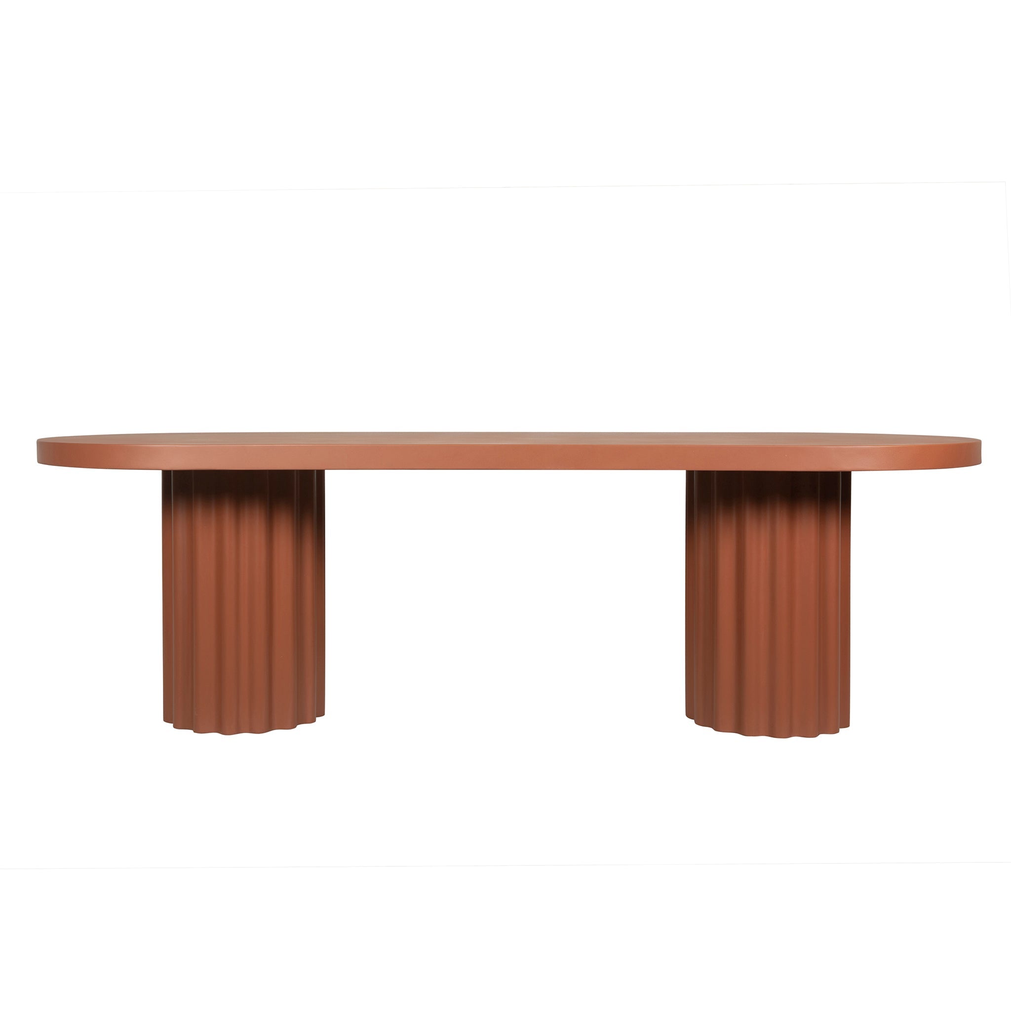 CDT12289-CO 2.4m Concrete Dining Table - Terracotta