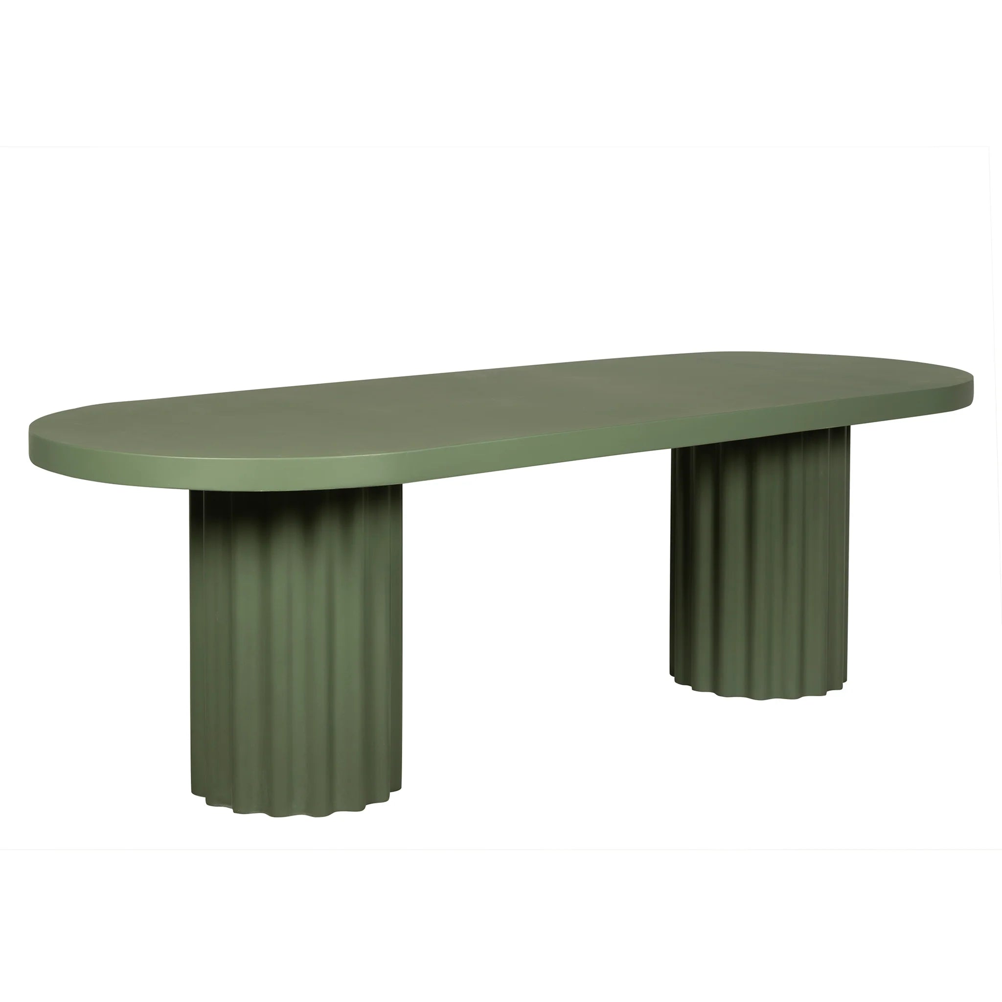 Showcasing Cotovela 2.4m Concrete Dining Table - Green DT12293-CO Dining Table by Calibre Furniturs