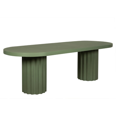 Showcasing Cotovela 2.4m Concrete Dining Table - Green DT12293-CO Dining Table by Calibre Furniturs