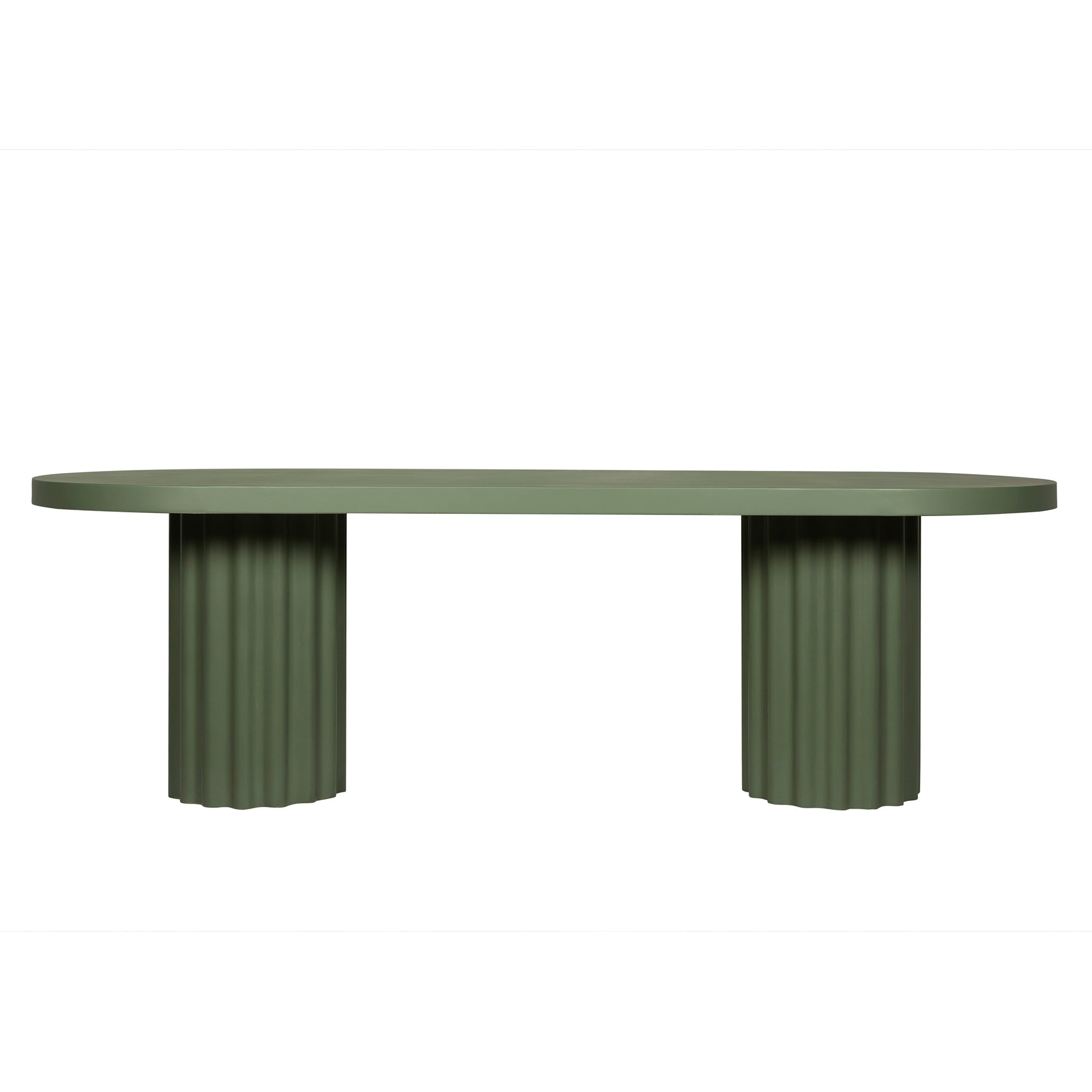 2.4m Concrete Dining Table - Green