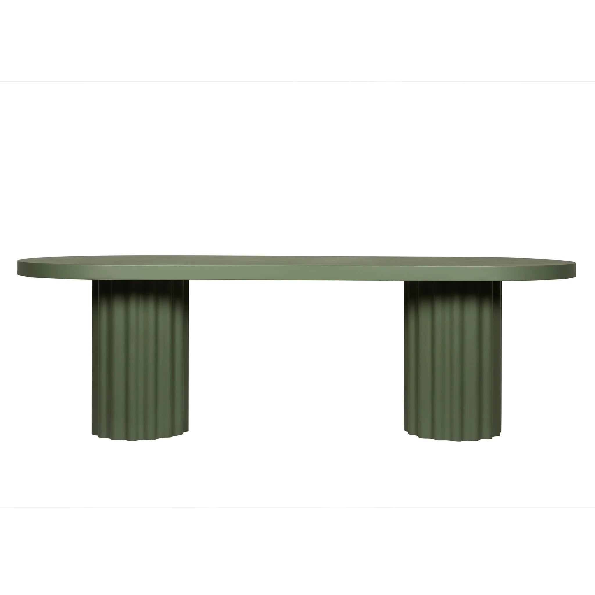 Showcasing Cotovela 2.4m Concrete Dining Table - Green DT12293-CO Dining Table by Calibre Furniturs