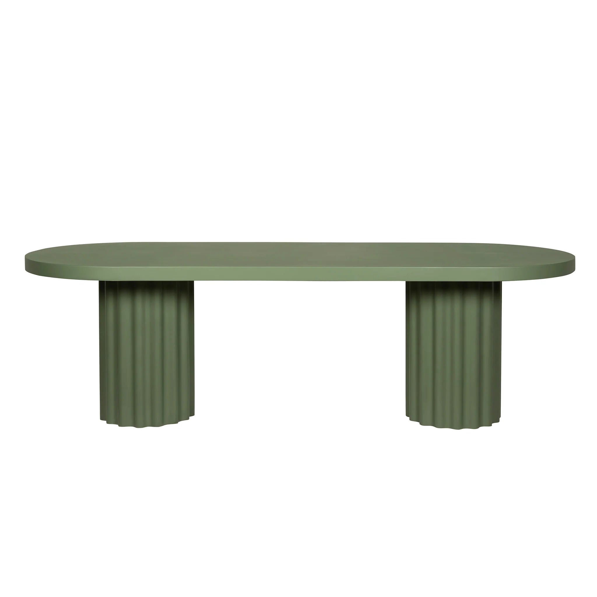 Showcasing Cotovela 2.4m Concrete Dining Table - Green DT12293-CO Dining Table by Calibre Furniturs