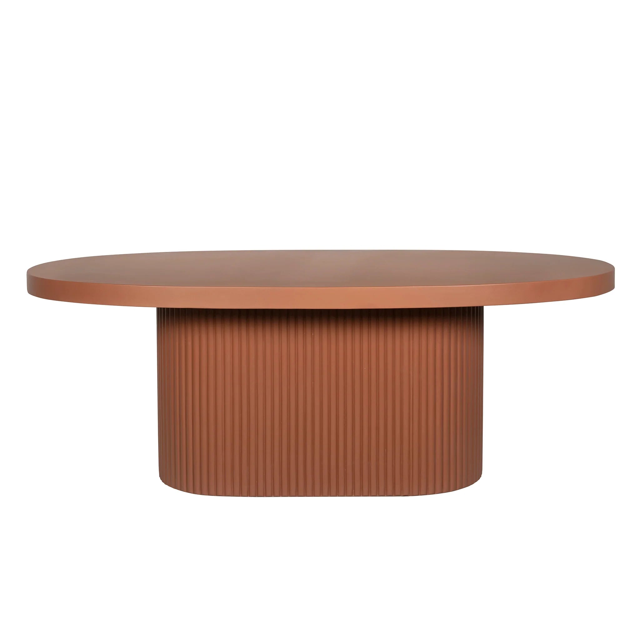 Showcasing Sikovela 2m Concrete Oval Dining Table - Terracotta DT12297-CO Dining Table by Calibre Furniturs