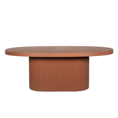 Showcasing Sikovela 2m Concrete Oval Dining Table - Terracotta DT12297-CO Dining Table by Calibre Furniturs