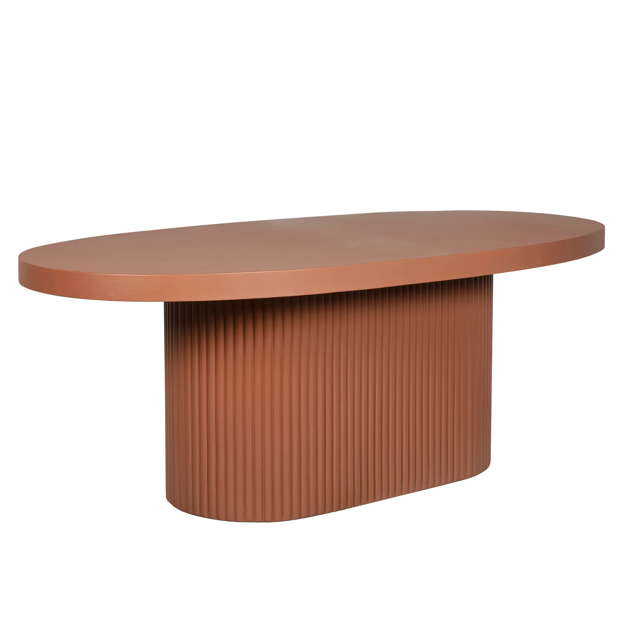 Showcasing Sikovela 2m Concrete Oval Dining Table - Terracotta DT12297-CO Dining Table by Calibre Furniturs