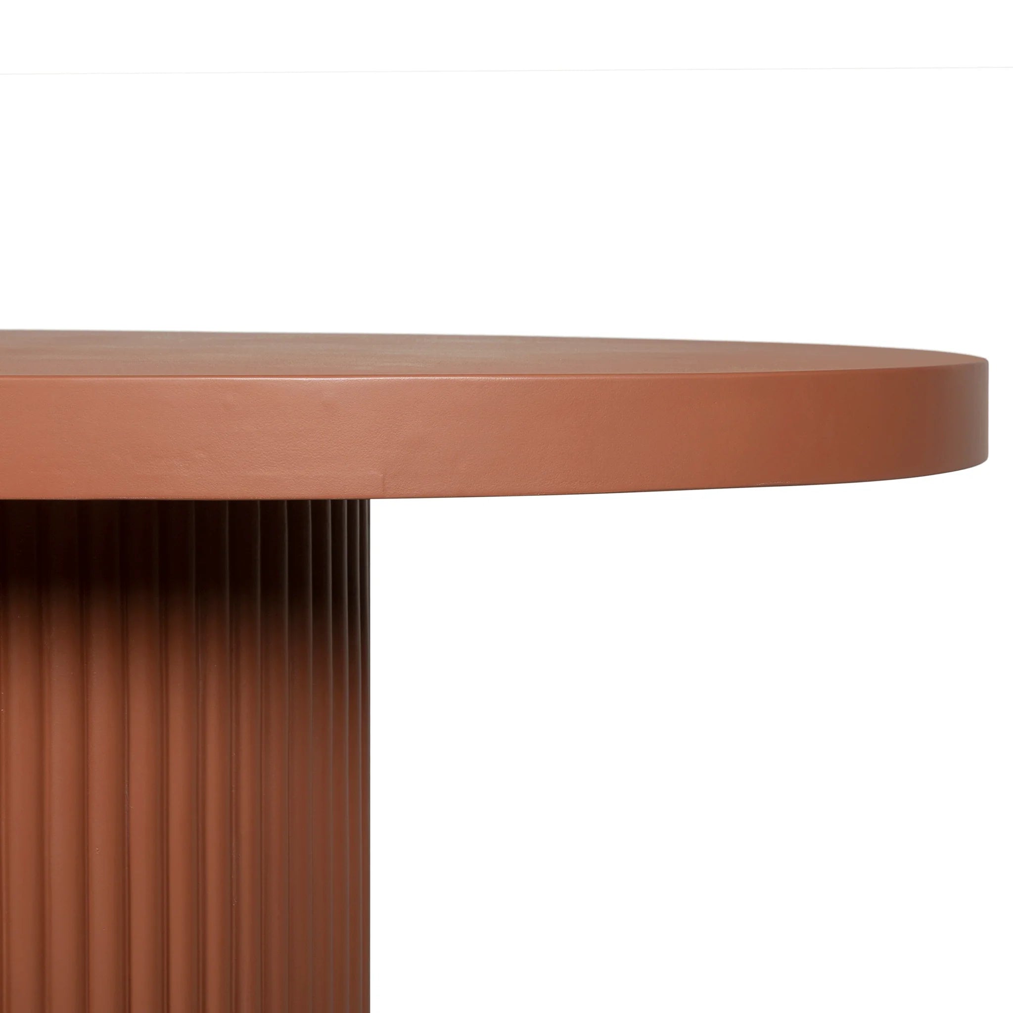 Sikovela 2m Concrete Oval Dining Table - Terracotta