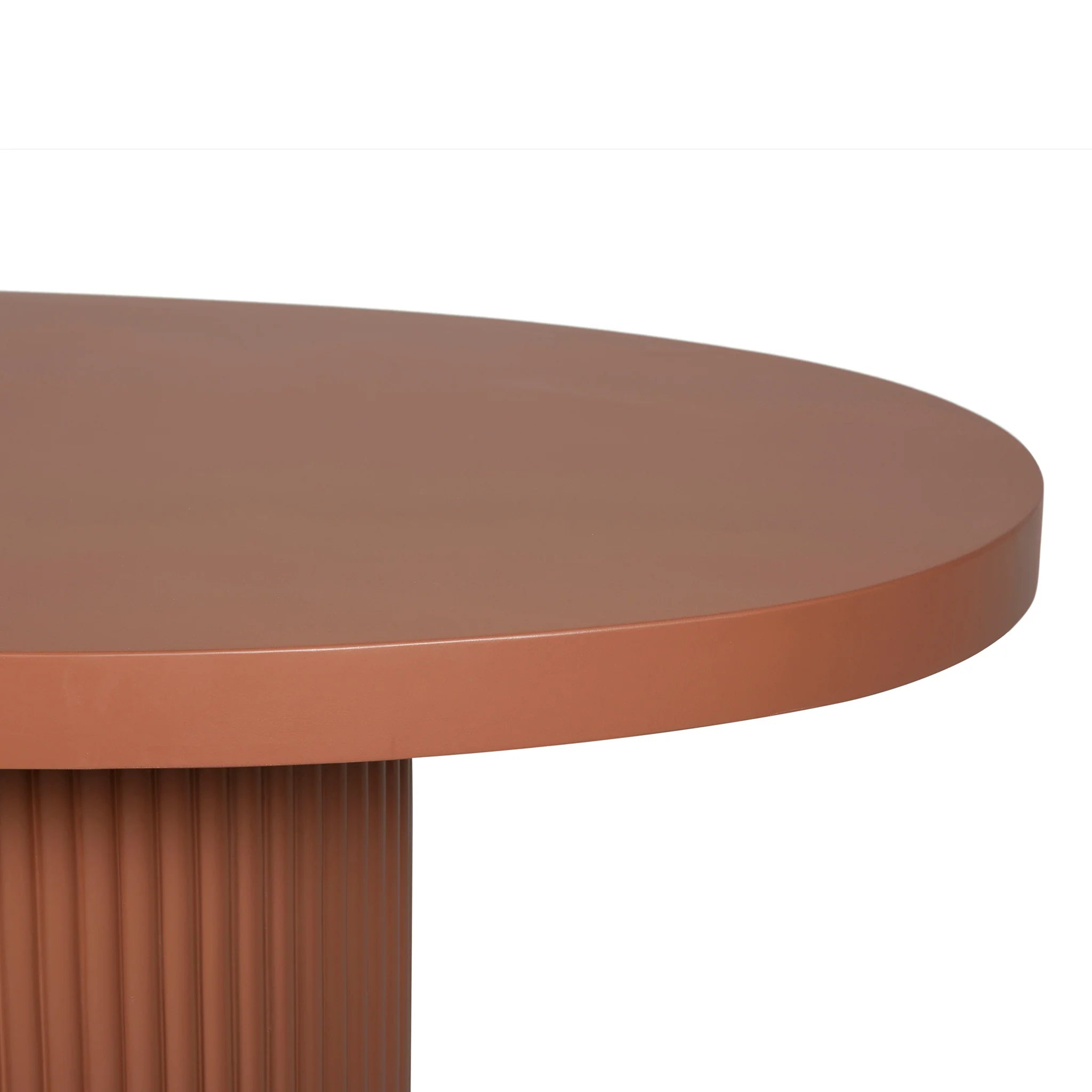 Sikovela 2m Concrete Oval Dining Table - Terracotta