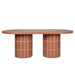 Showcasing Minova 2m Concrete Oval Dining Table- - Terracotta DT12299-CO Dining Table by Calibre Furniturs