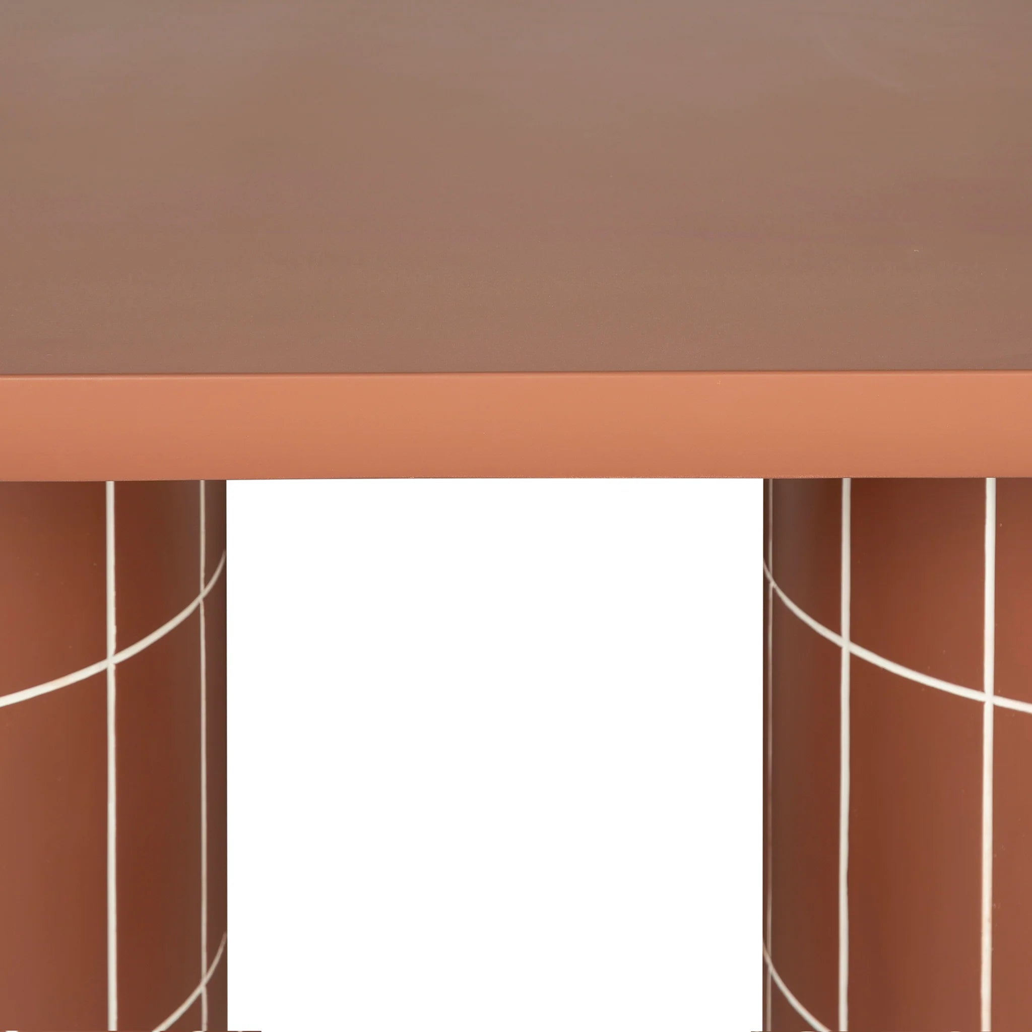 Minova 2m Concrete Oval Dining Table- - Terracotta