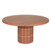 Showcasing Podola 1.4m Concrete Round Dining Table - Terracotta DT12301-CO Dining Table by Calibre Furniturs
