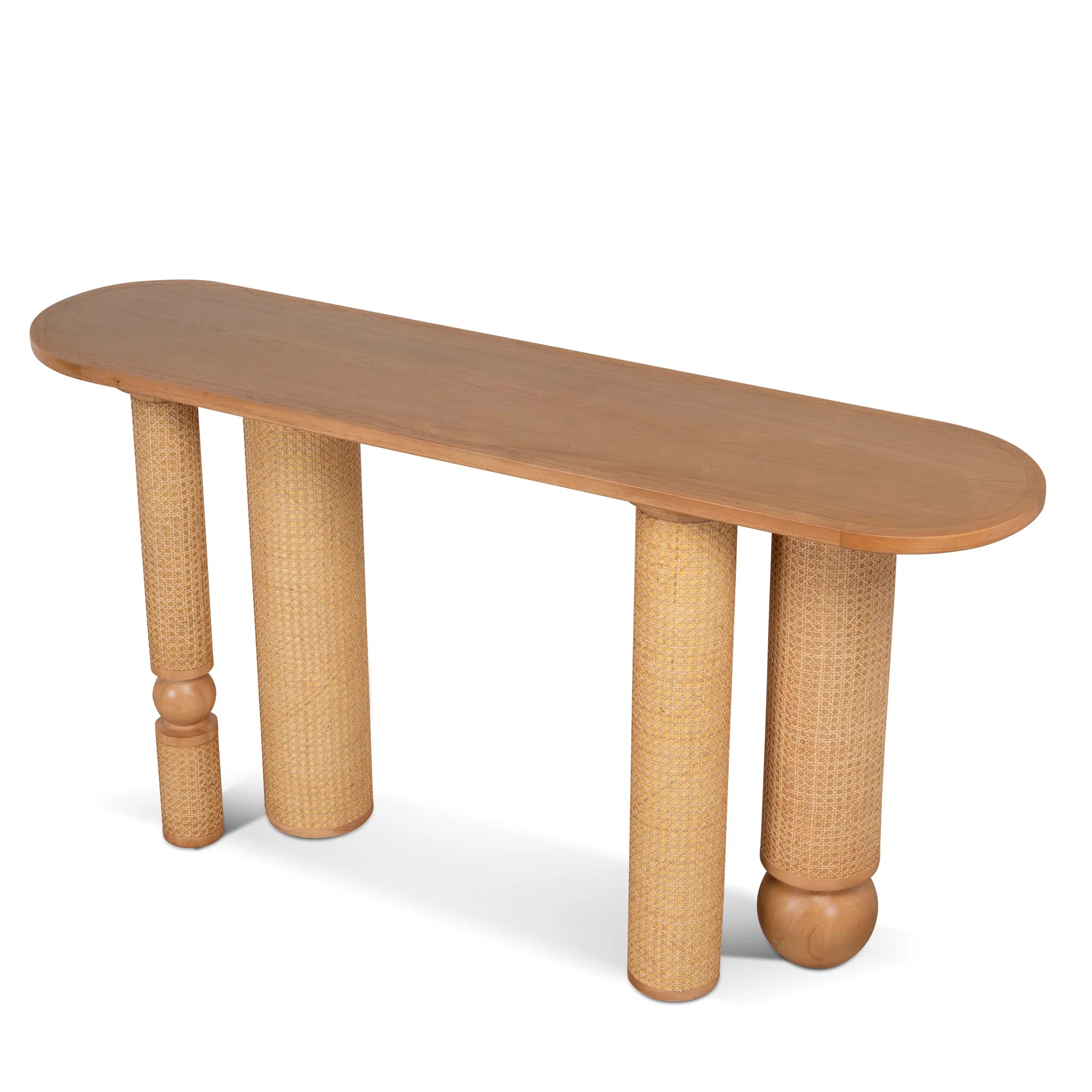Showcasing Sedomila Console Table - Natural DT12356-NI Console Table by Calibre Furniturs
