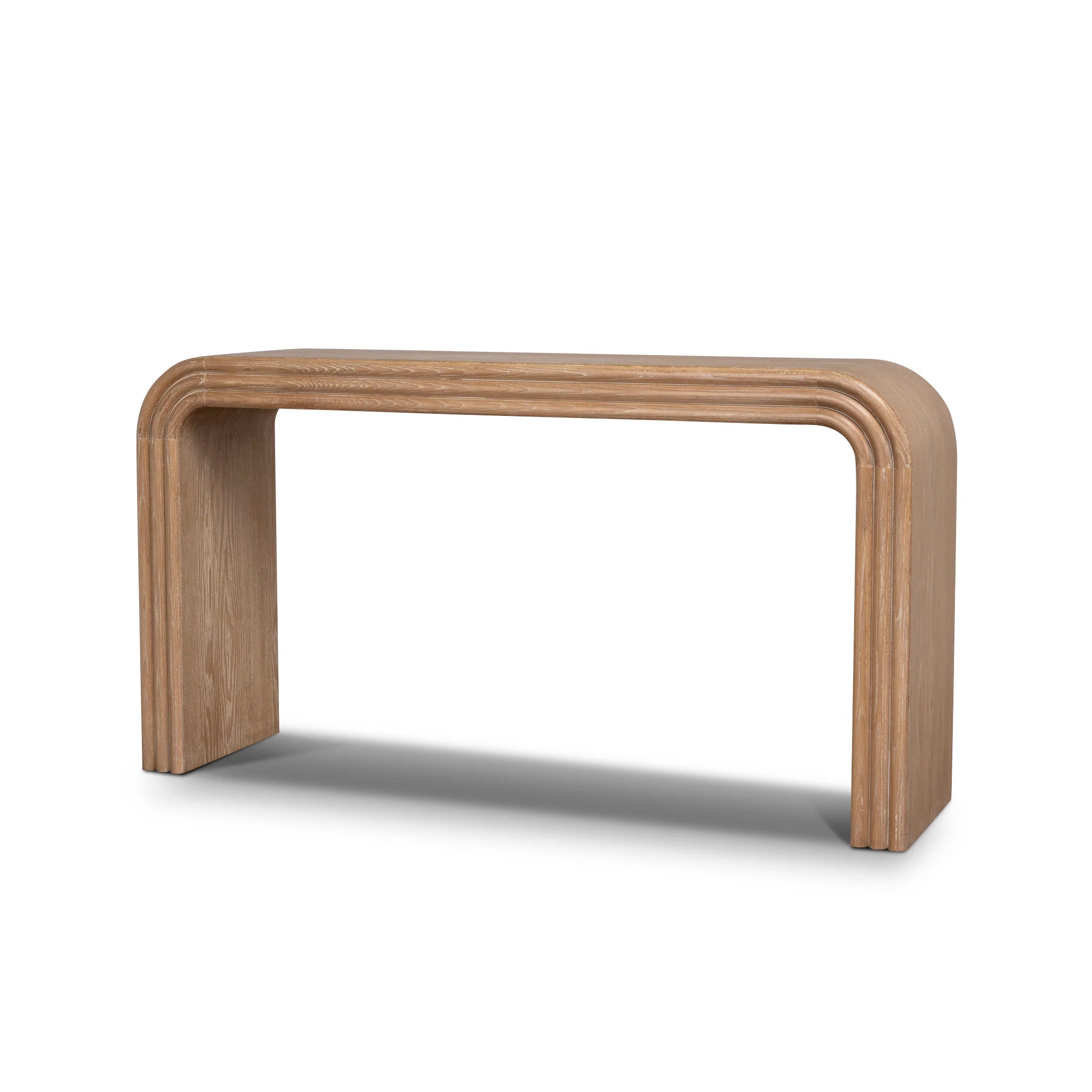 Showcasing Monilo 1.4m Console Table - Natural DT12360-NI Console Table by Calibre Furniturs