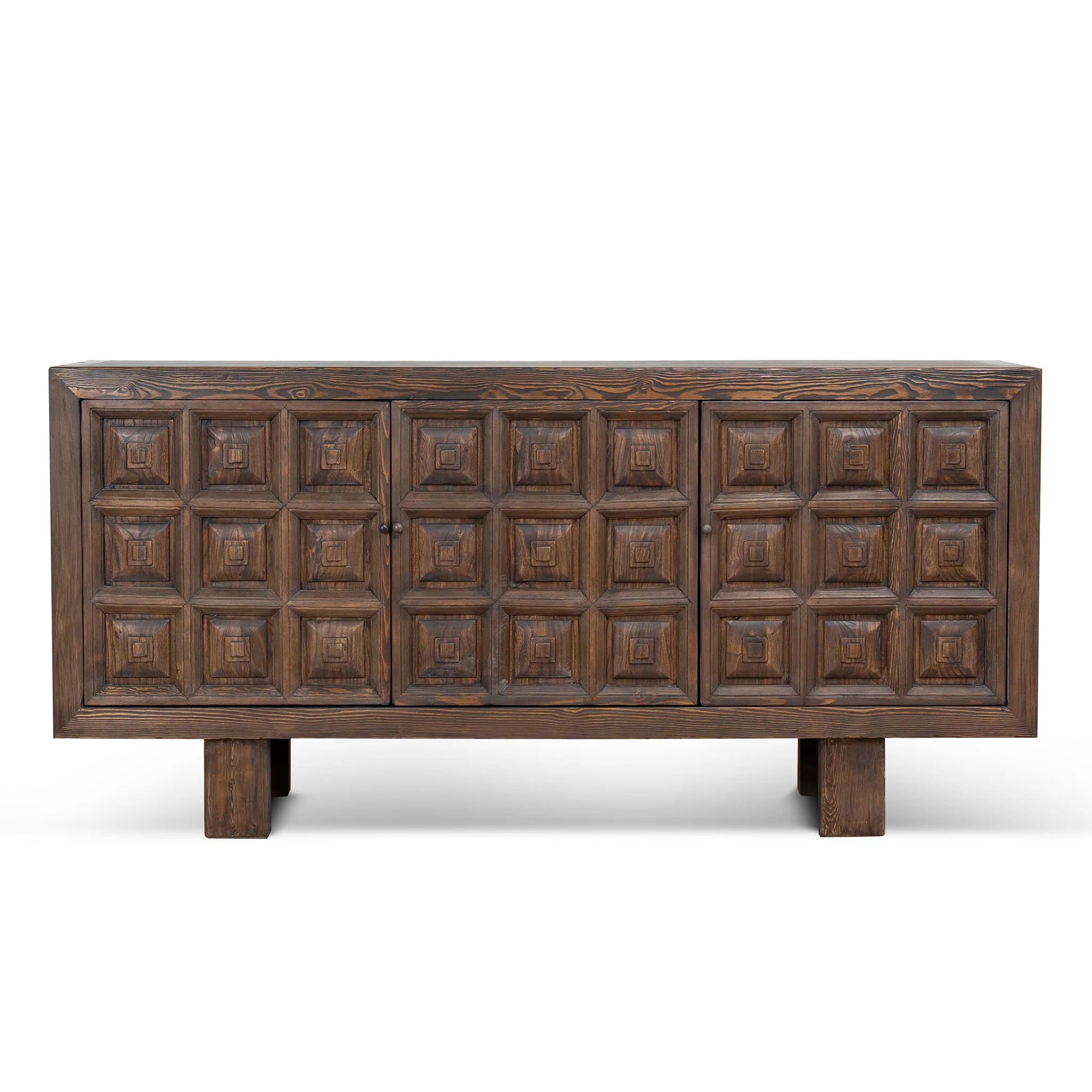 Showcasing Kobevela 1.83m Elm Sideboard Unit - Dark brown DT12528-NA Sideboard by Calibre Furniturs