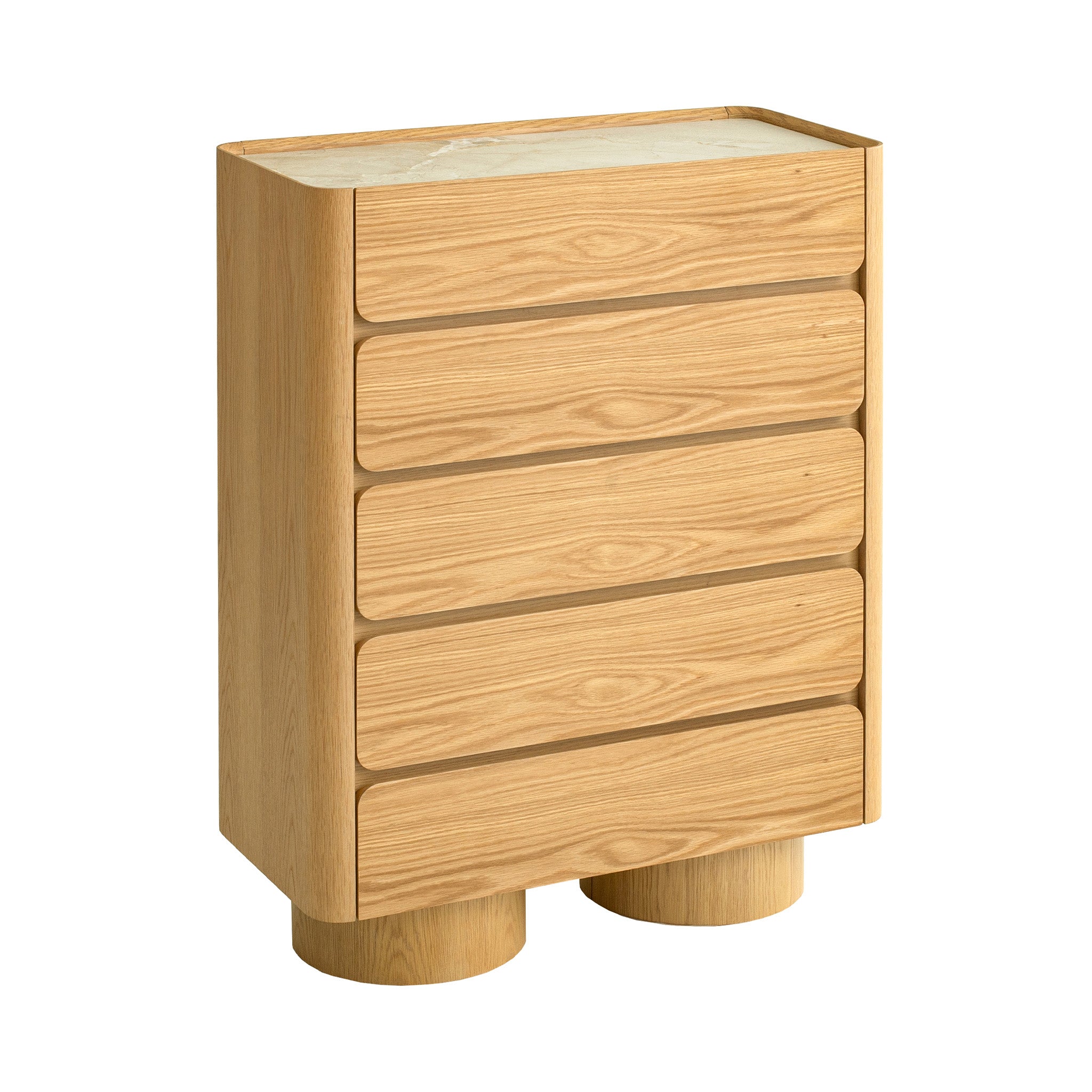 Stone Top Tallboy Drawer - Natural