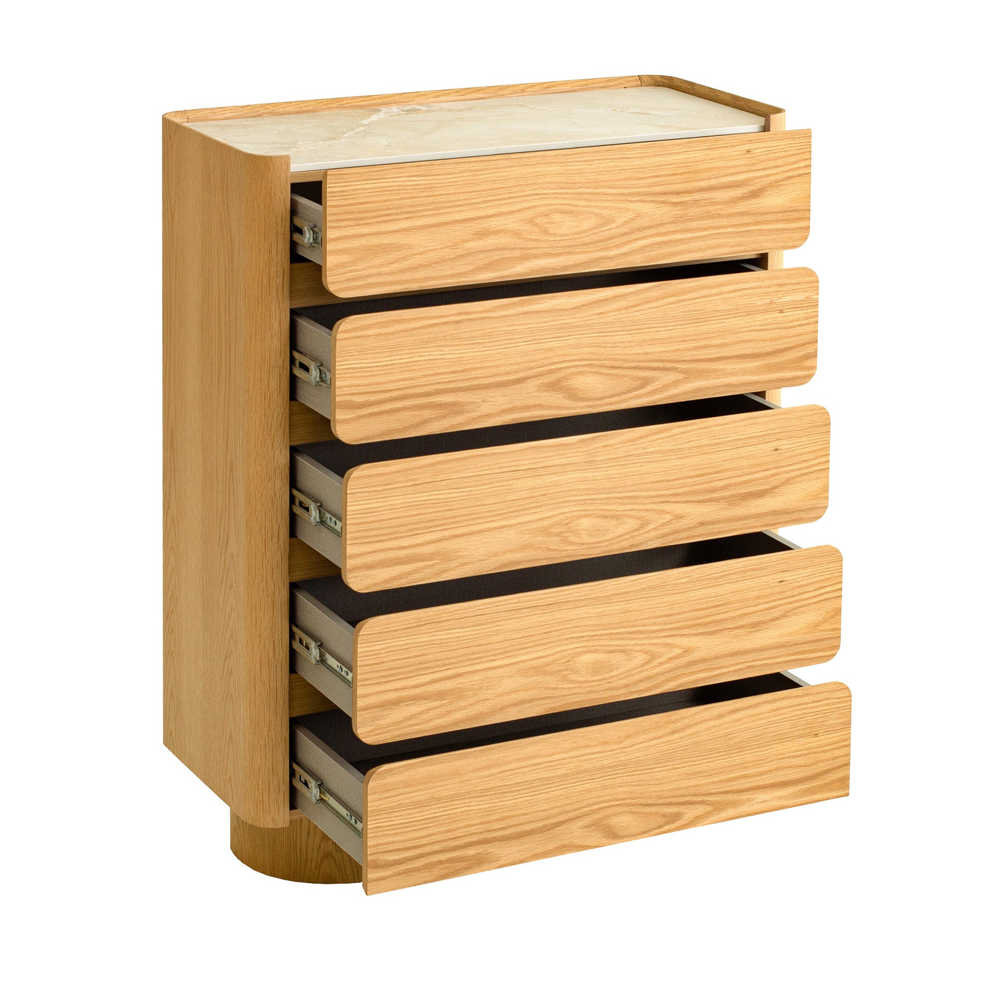 Stone Top Tallboy Drawer - Natural - image 3