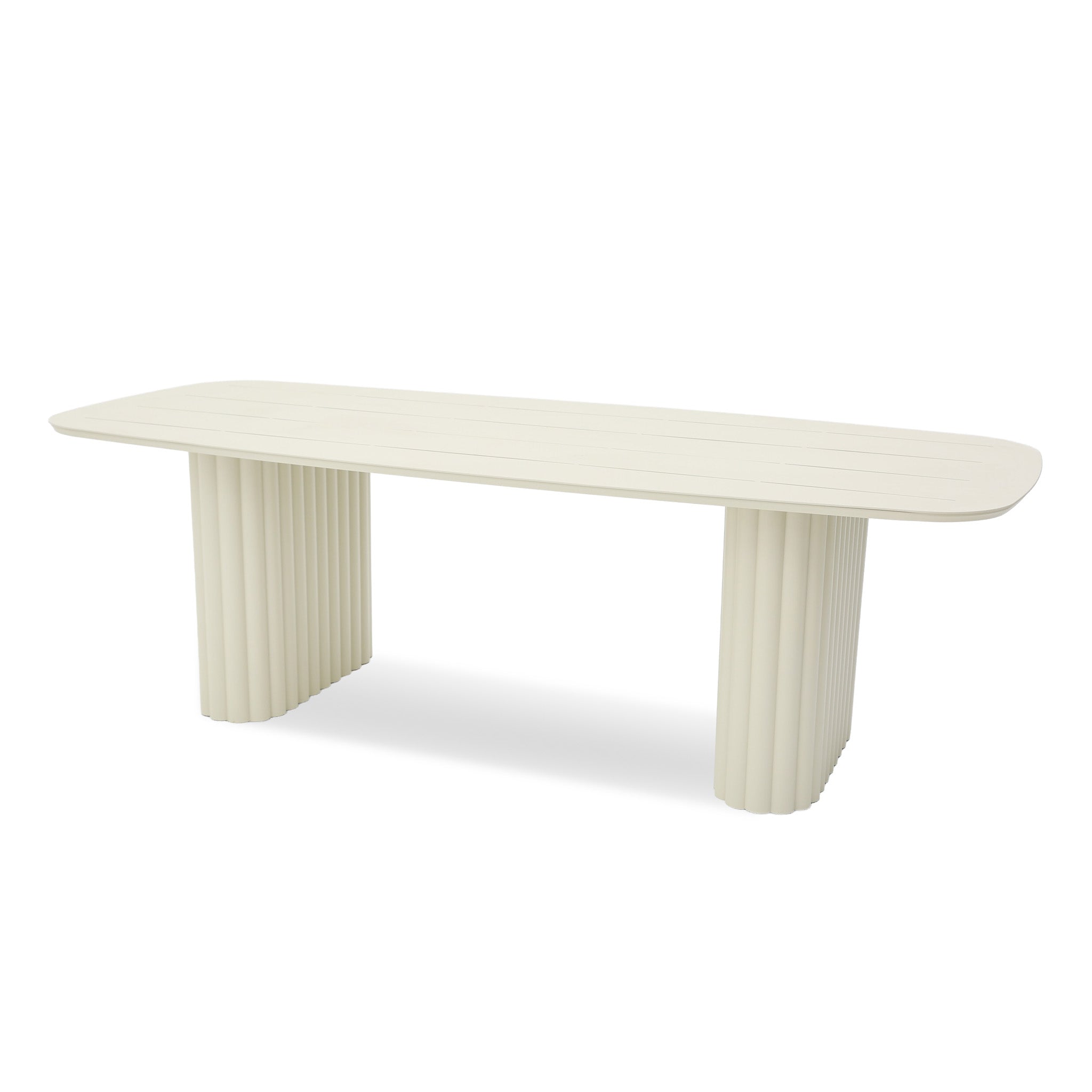 2.4m Outdoor Dining Table - Cream White