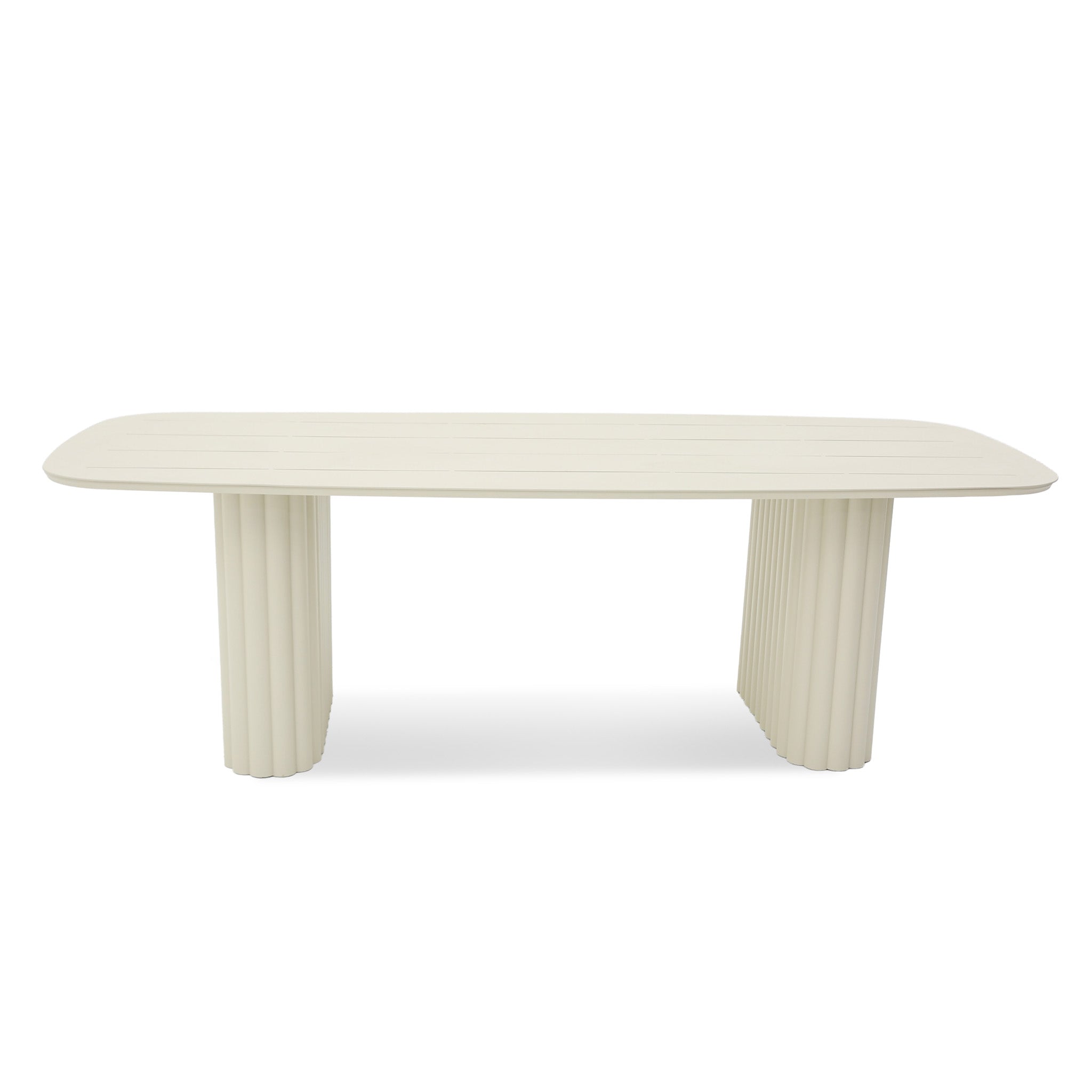 2.4m Outdoor Dining Table - Cream White