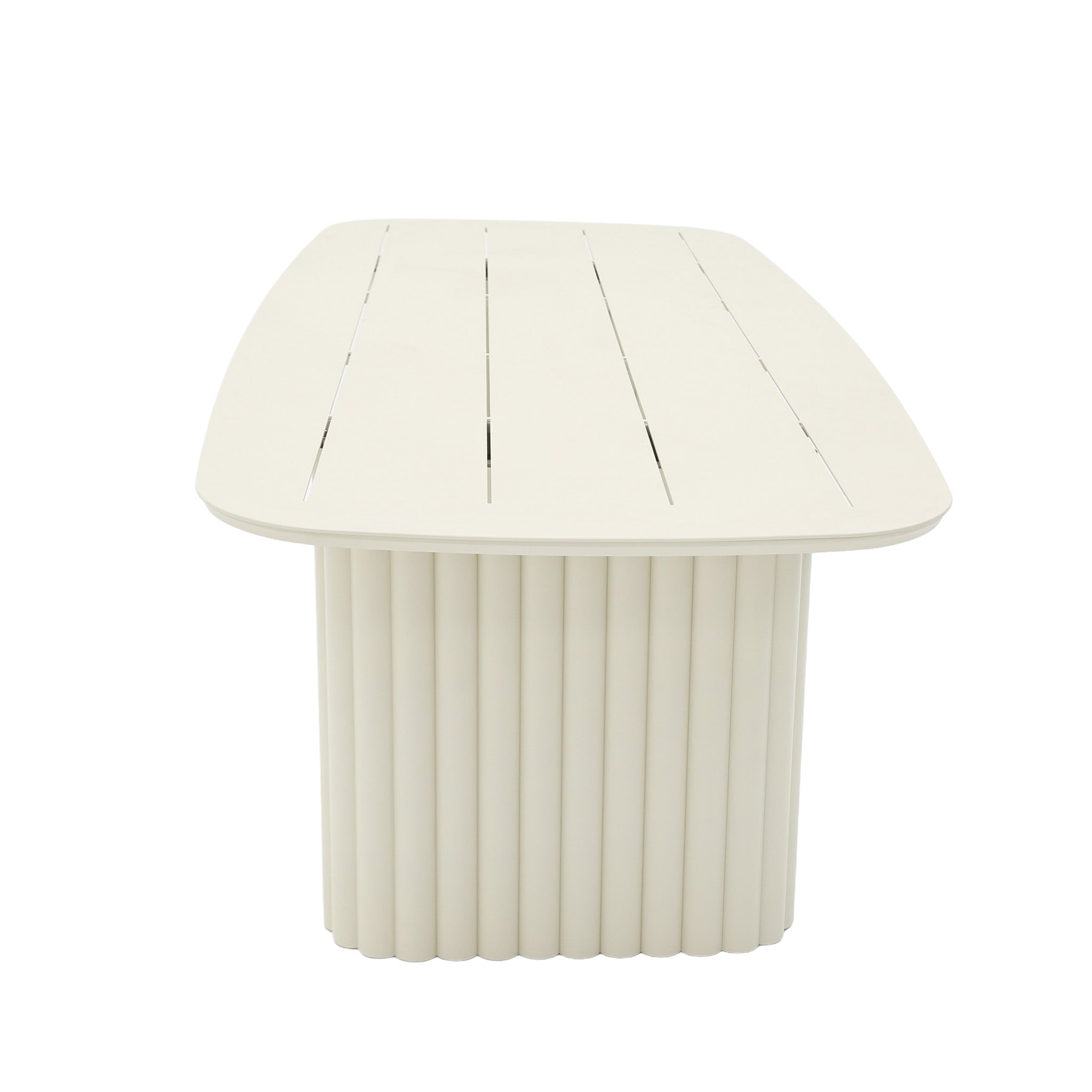 2.4m Outdoor Dining Table - Cream White
