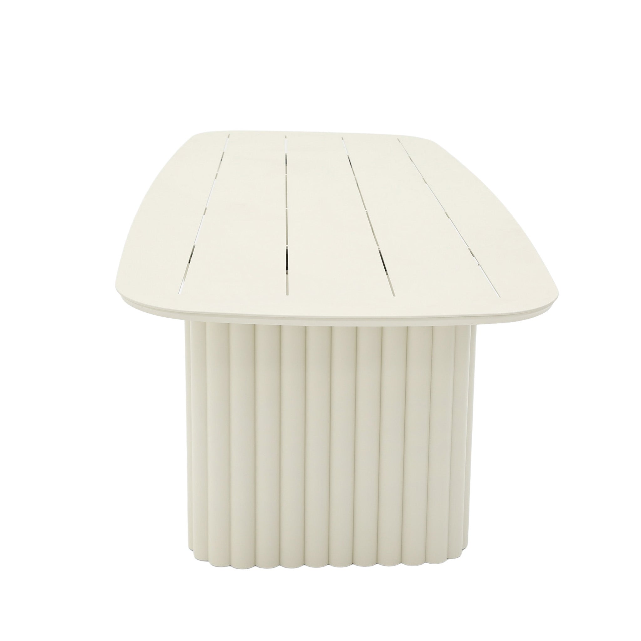 3m Outdoor Dining Table - Cream White