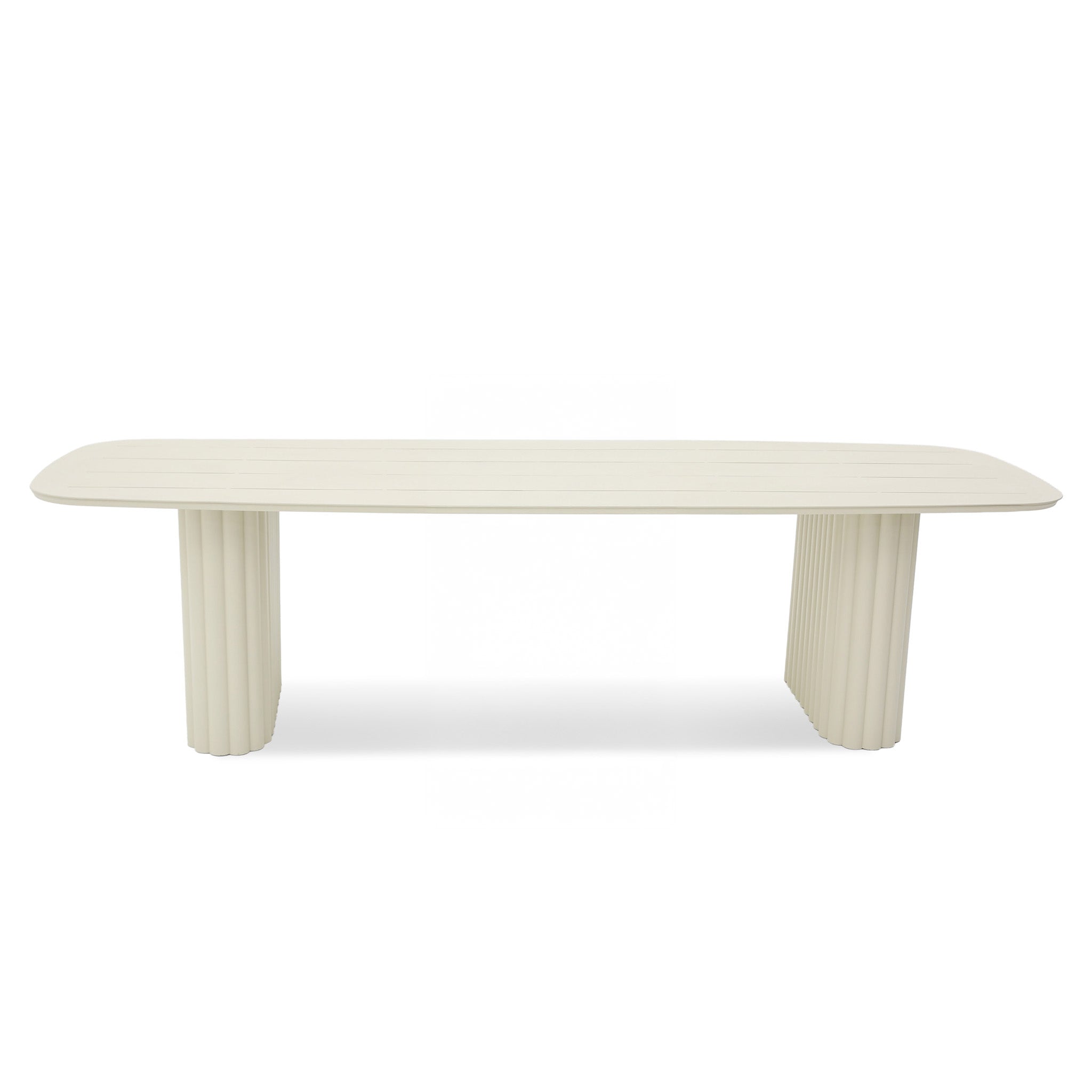 3m Outdoor Dining Table - Cream White