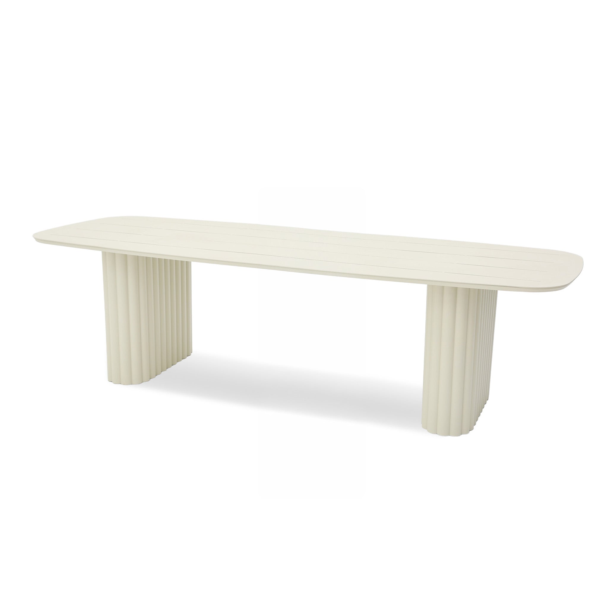 3m Outdoor Dining Table - Cream White