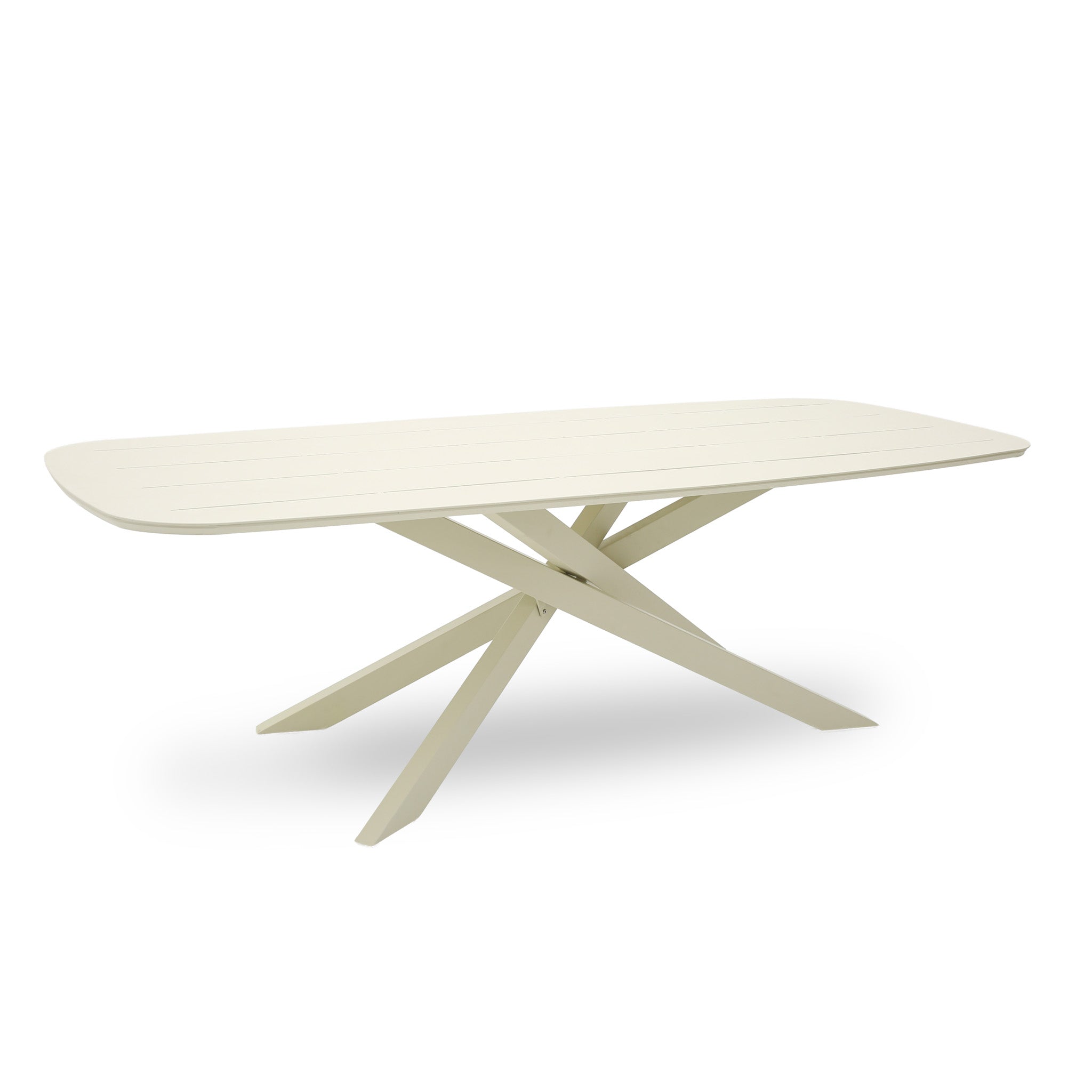 2.4m Outdoor Dining Table - Cream White