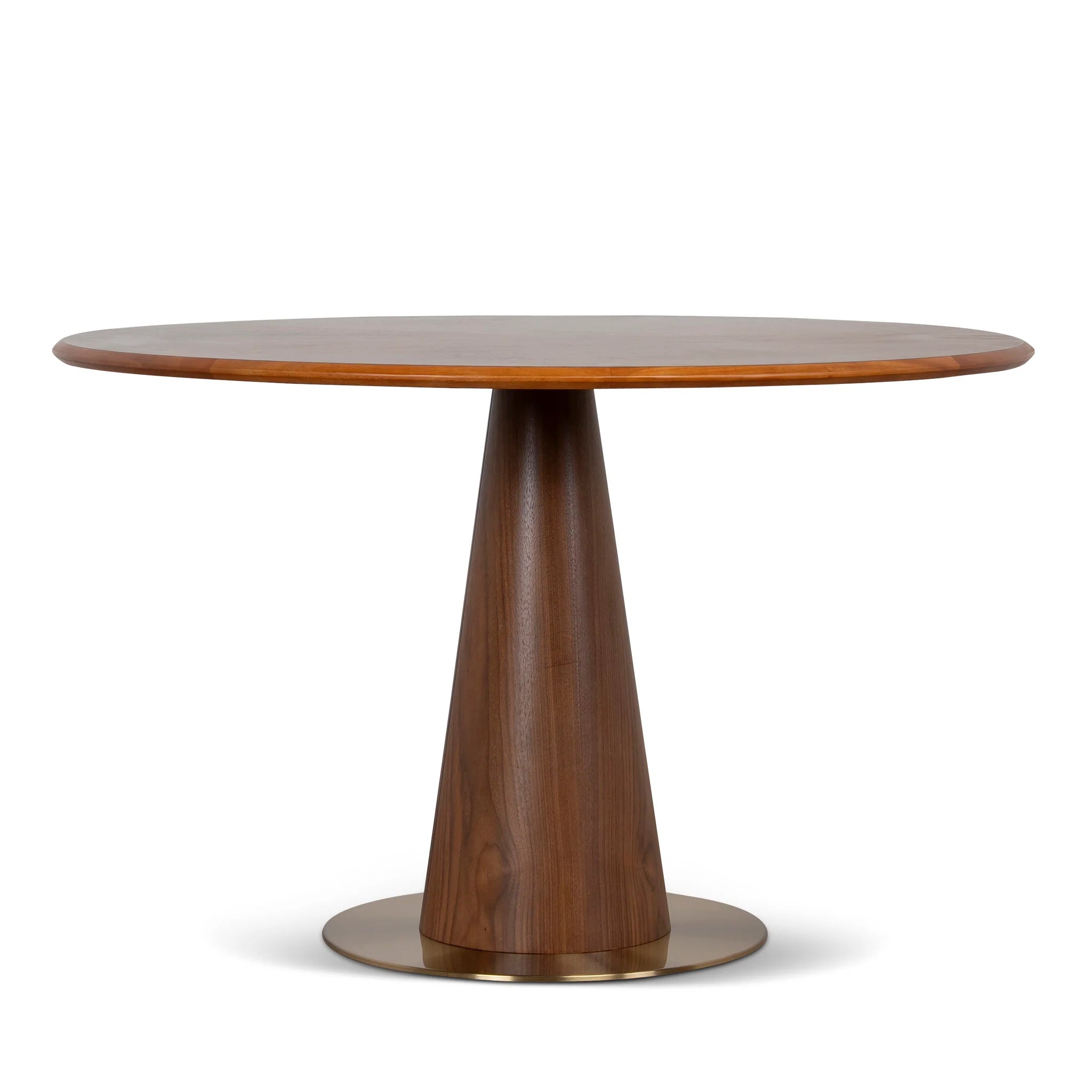 Showcasing Cicaluna 1.2m Round Dining Table - Walnut DT12649-DR Dining Table by Calibre Furniturs