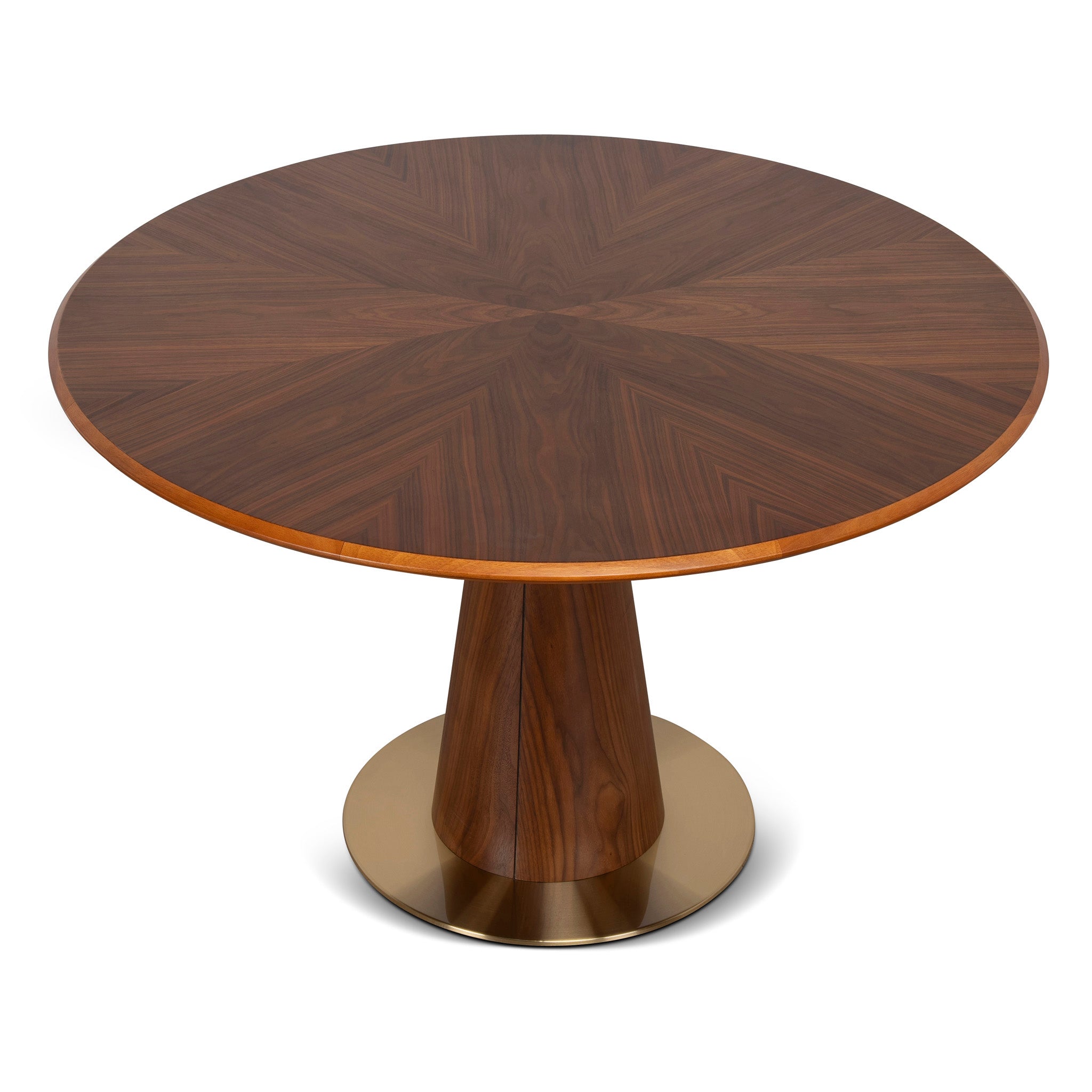 CDT12649-DR 1.2m Round Dining Table - Walnut