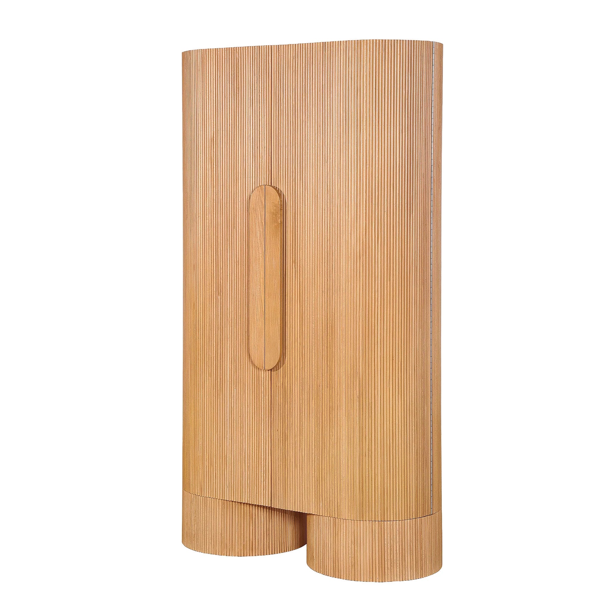 Showcasing Riminova 1.82m (H) Tall Cabinet Unit - Light Natural DT12660-NI  by Calibre Furniturs
