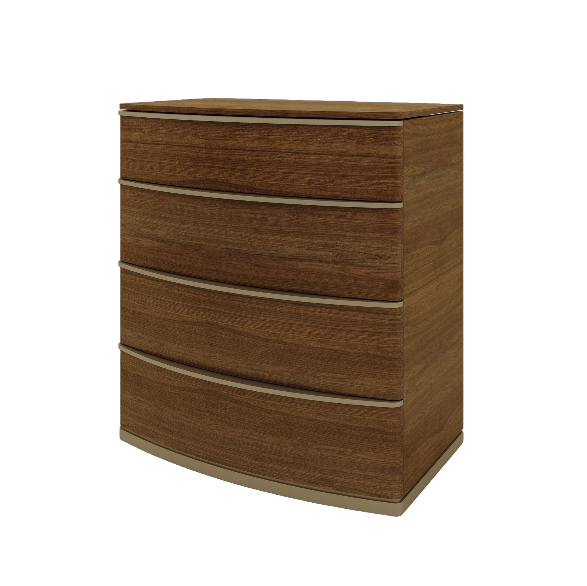 4 Drawer Chest of Drawers - Walnut