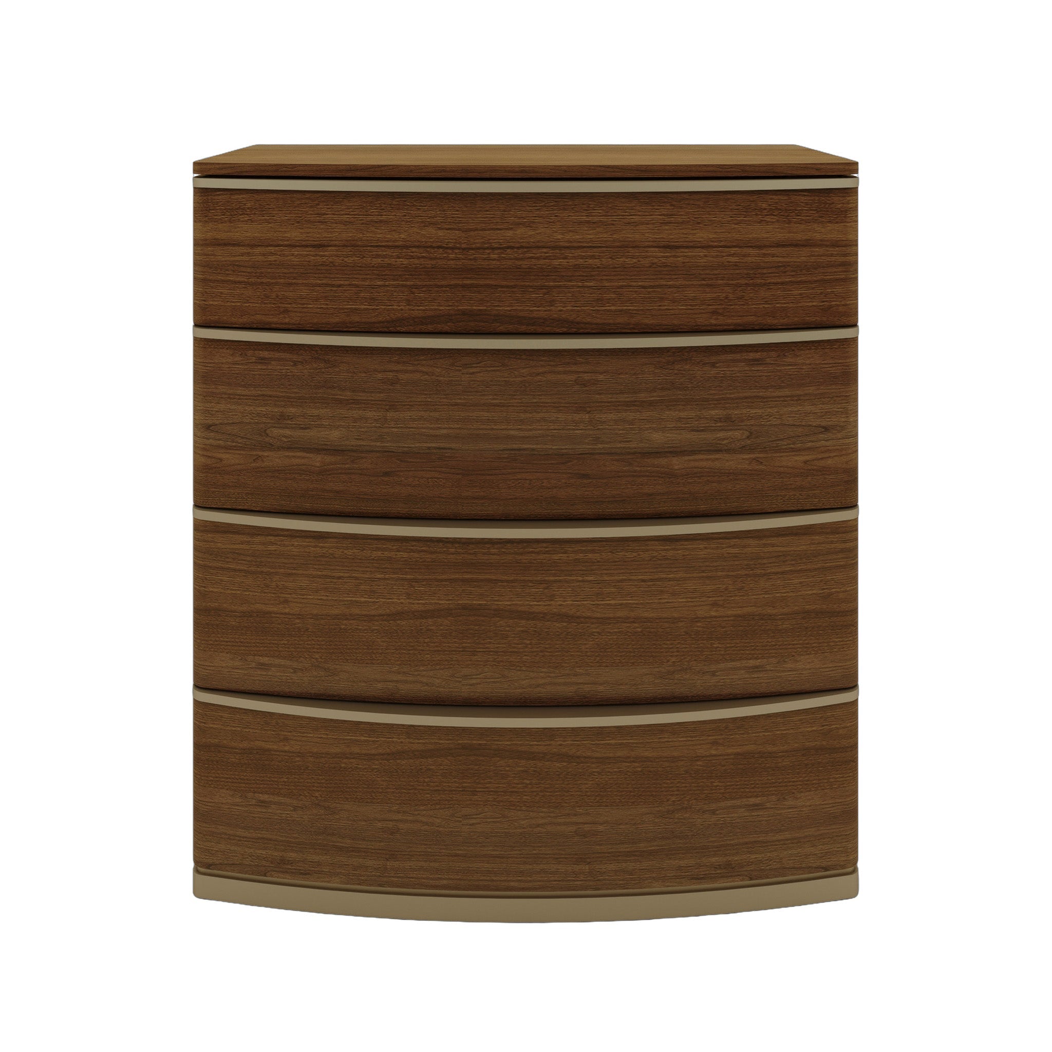 CDT12816-VN 4 Drawer Chest of Drawers - Walnut