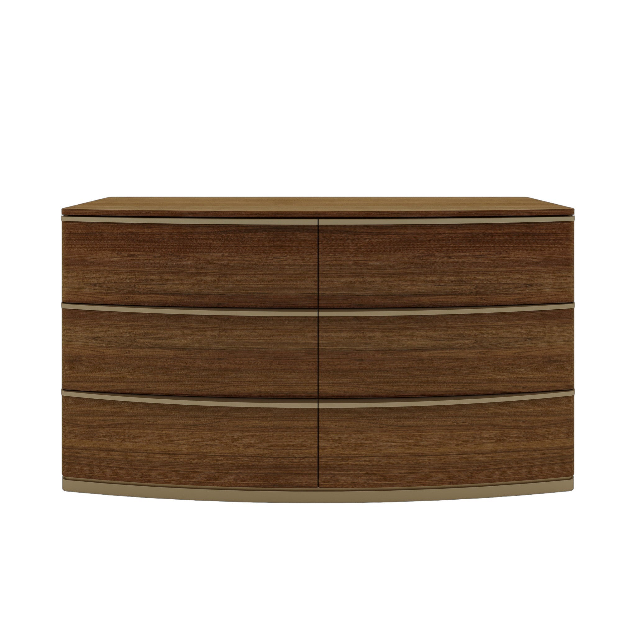 CDT12817-VN 6 Drawer Chest of Drawers - Walnut
