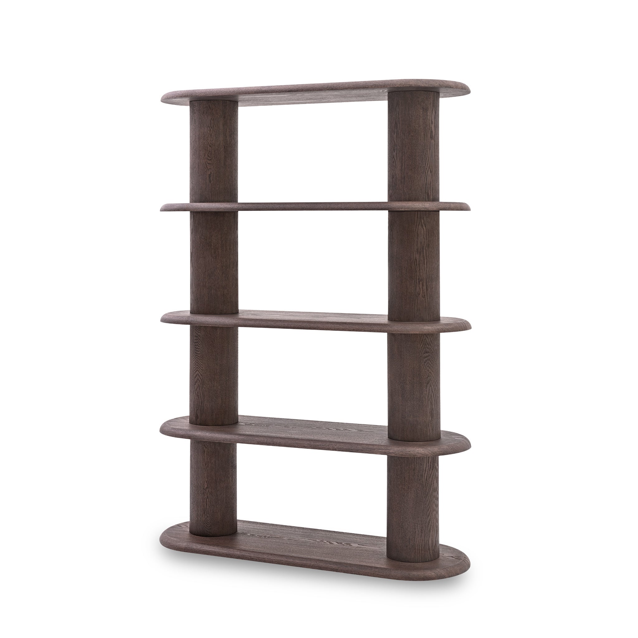 1.7m High Bookshelf - Dark Brown