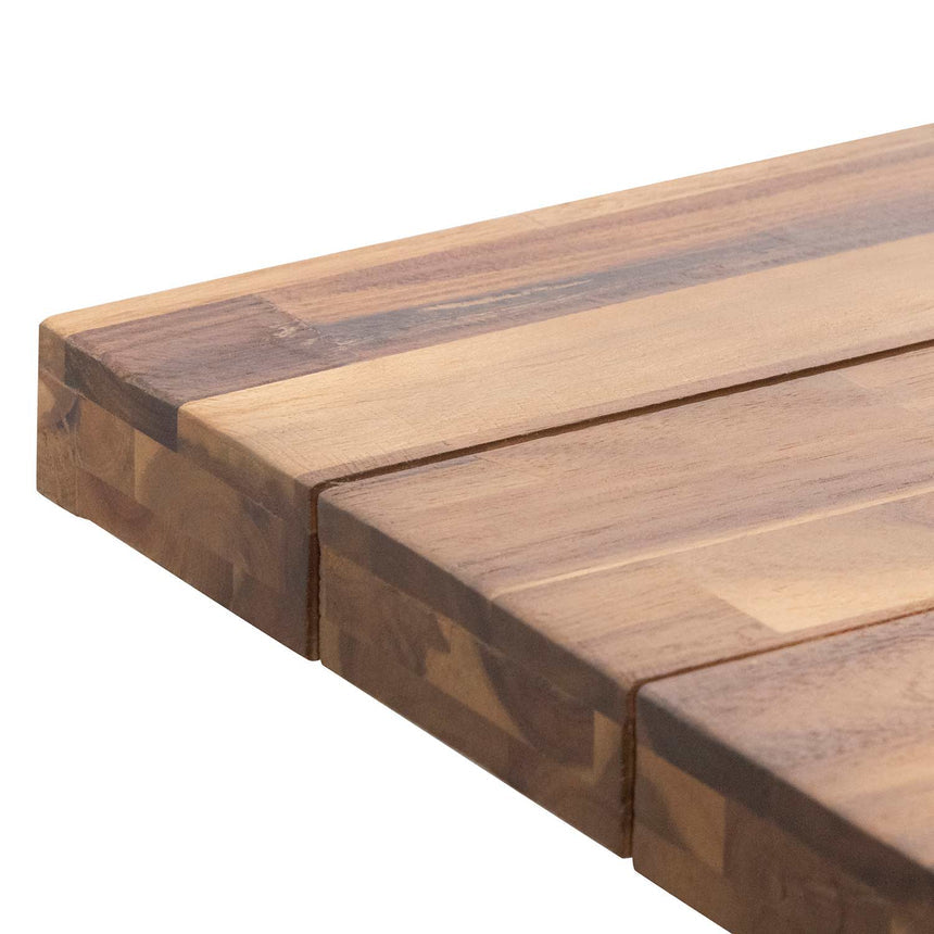 2.5m Outdoor Dining Table - Natural Top and White Base