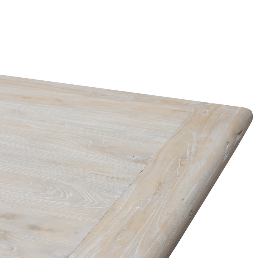 Karin 2.4m Dining Table - Rustic White Washed