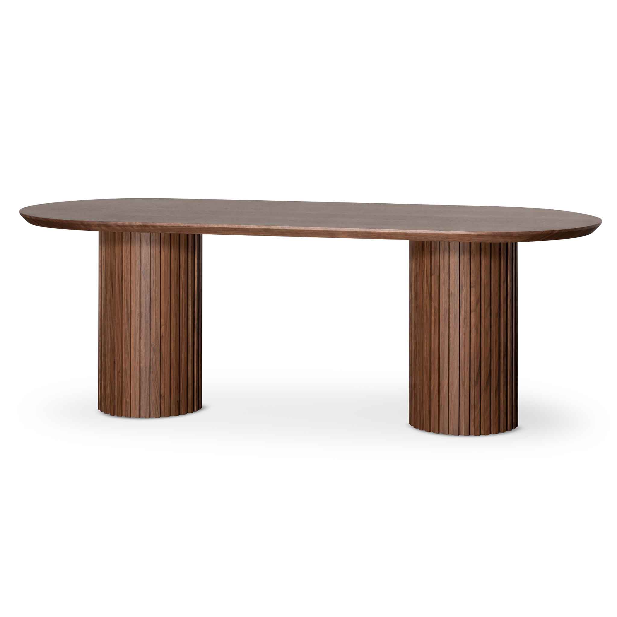 Marty 2.2m Wooden Dining Table - Walnut