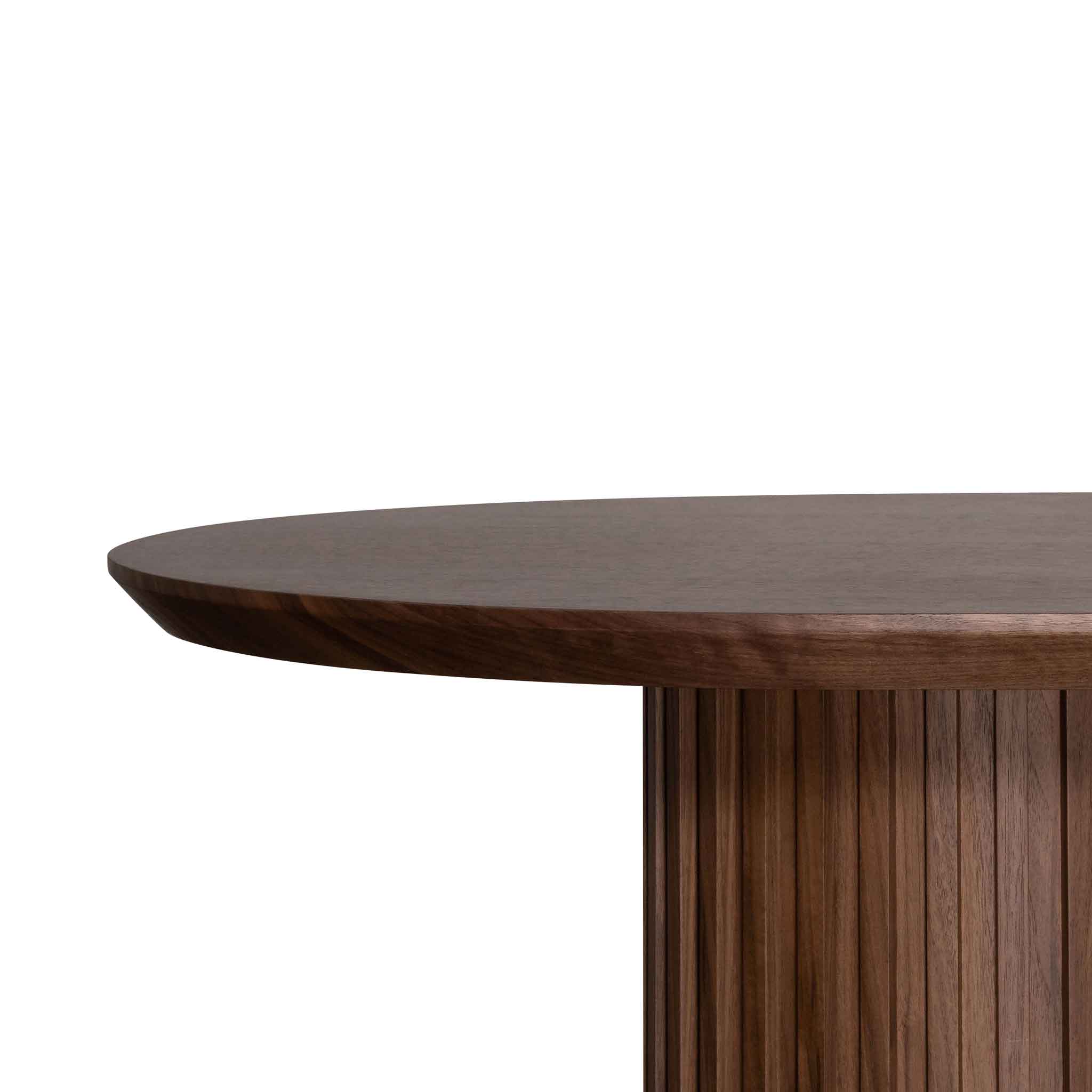 2.5m Wooden Dining Table - Walnut