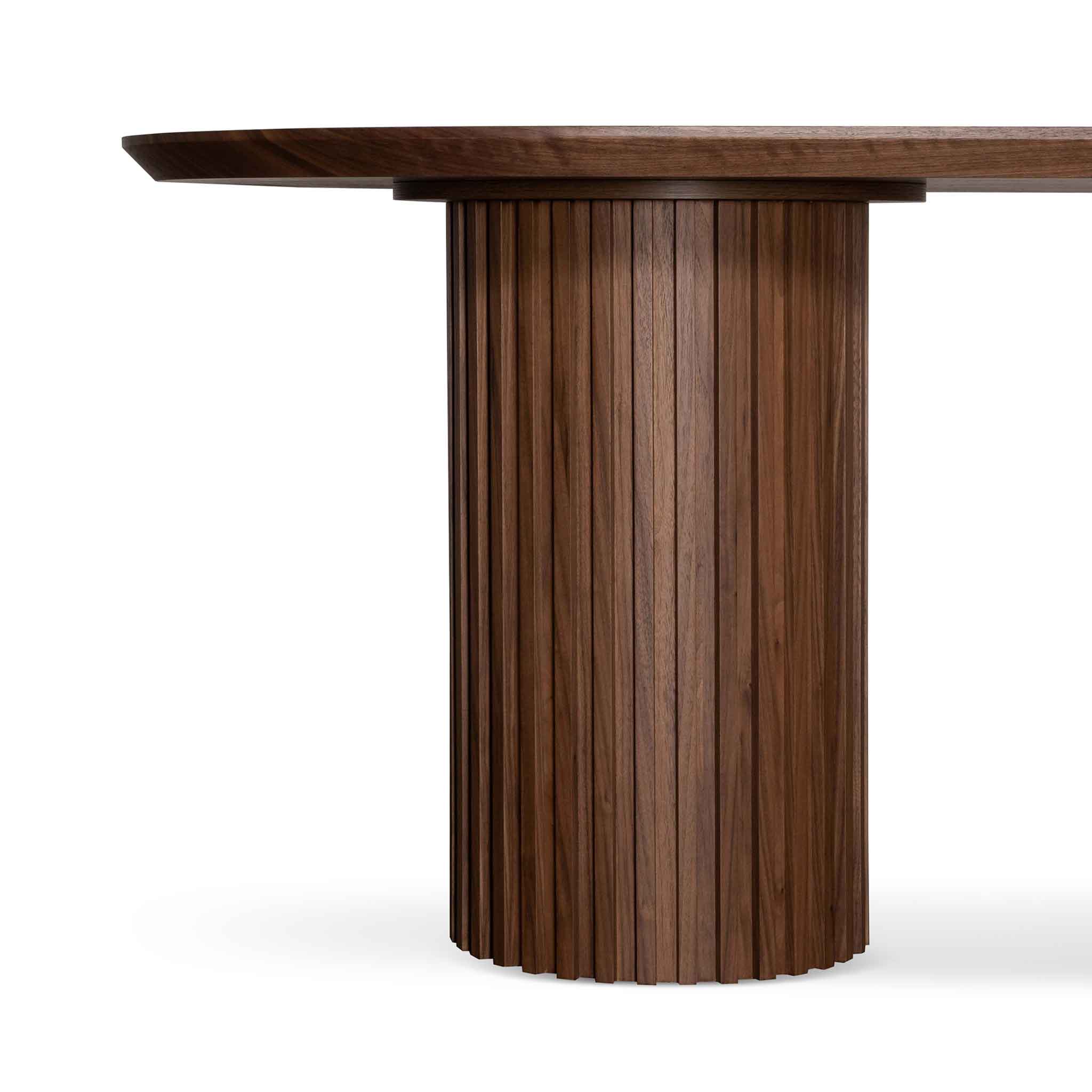 2.5m Wooden Dining Table - Walnut - image 8