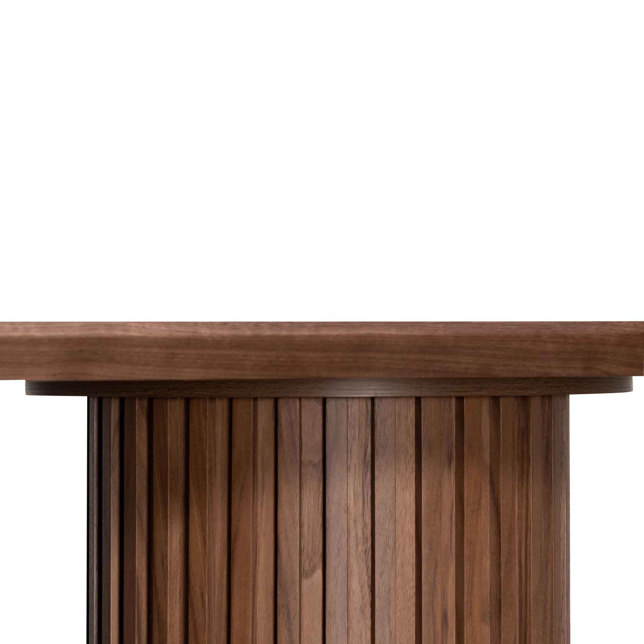 2.5m Wooden Dining Table - Walnut