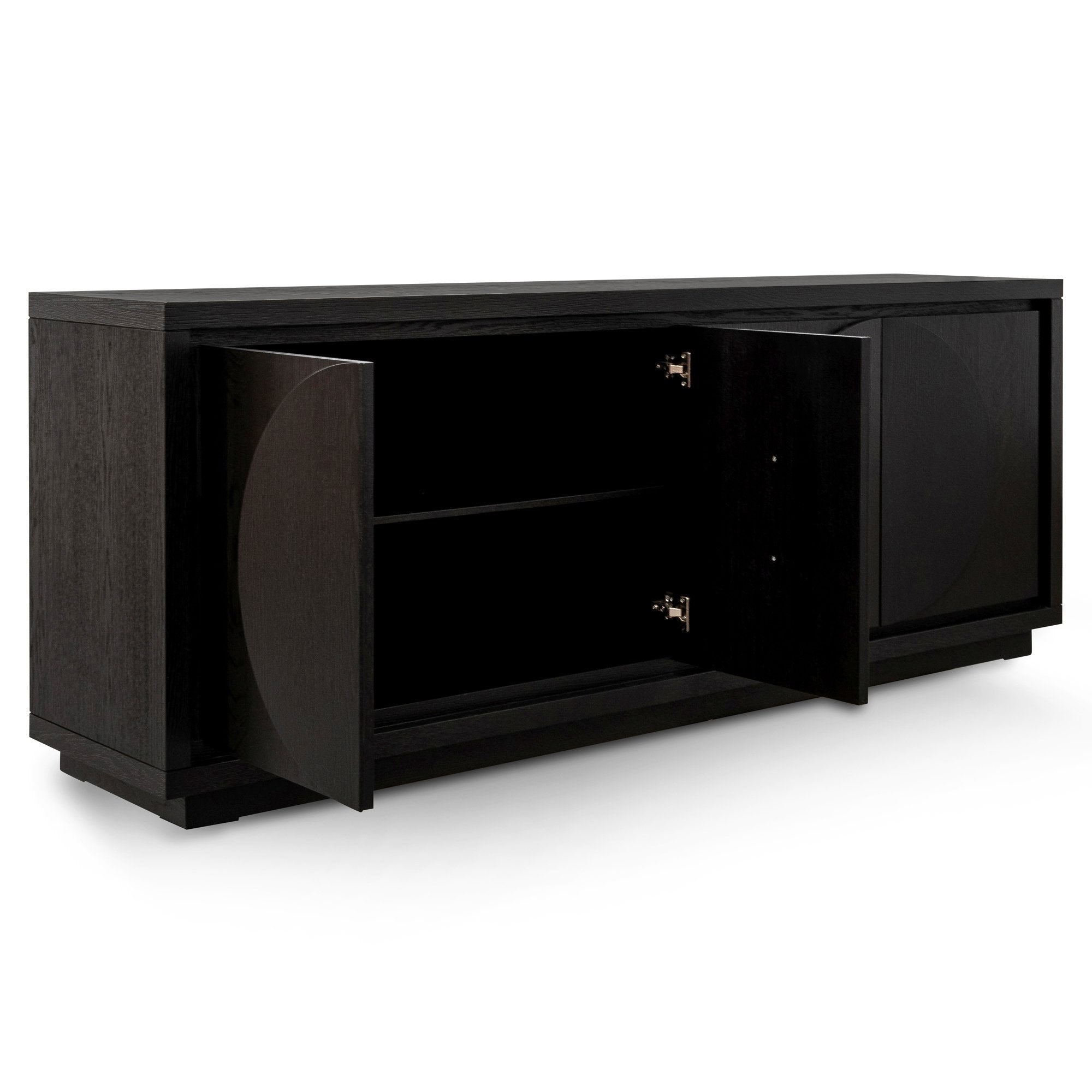 Bonnie 2m Wooden Buffet Unit - Textured Espresso Black