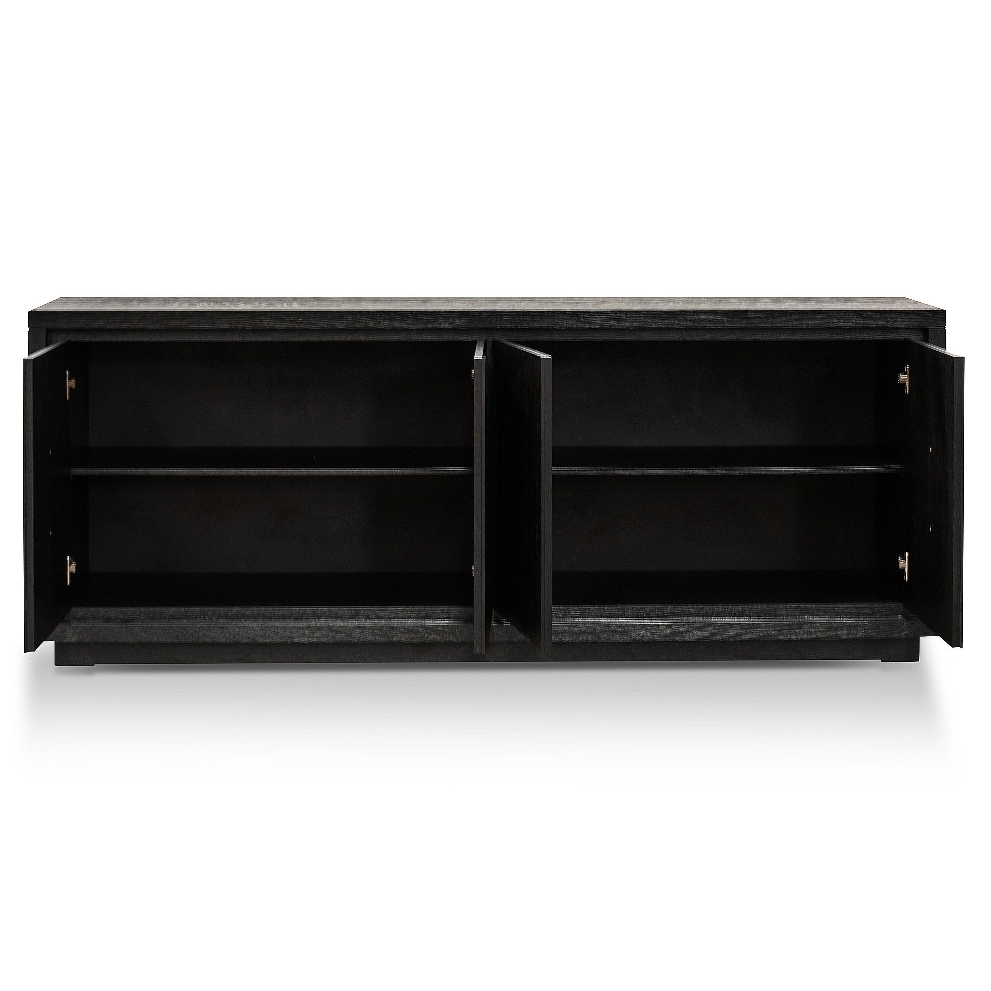 Bonnie 2m Wooden Buffet Unit - Textured Espresso Black